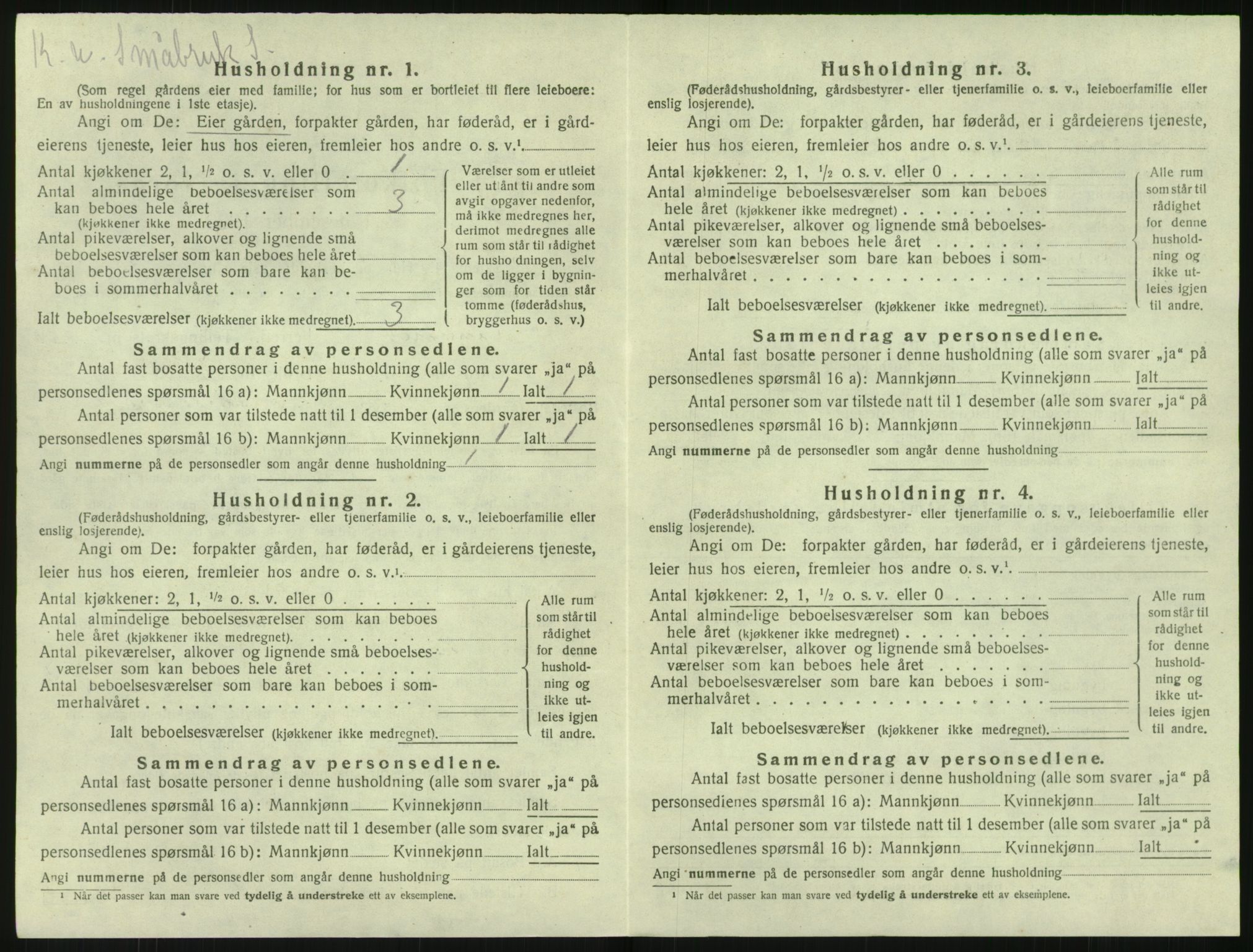 SAK, 1920 census for Søndeled, 1920, p. 610