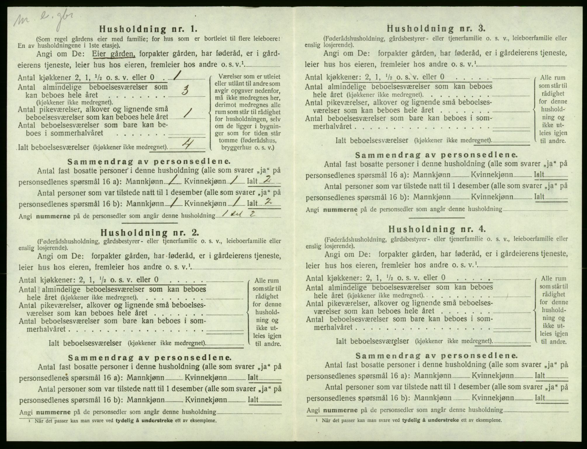 SAB, 1920 census for Stord, 1920, p. 88