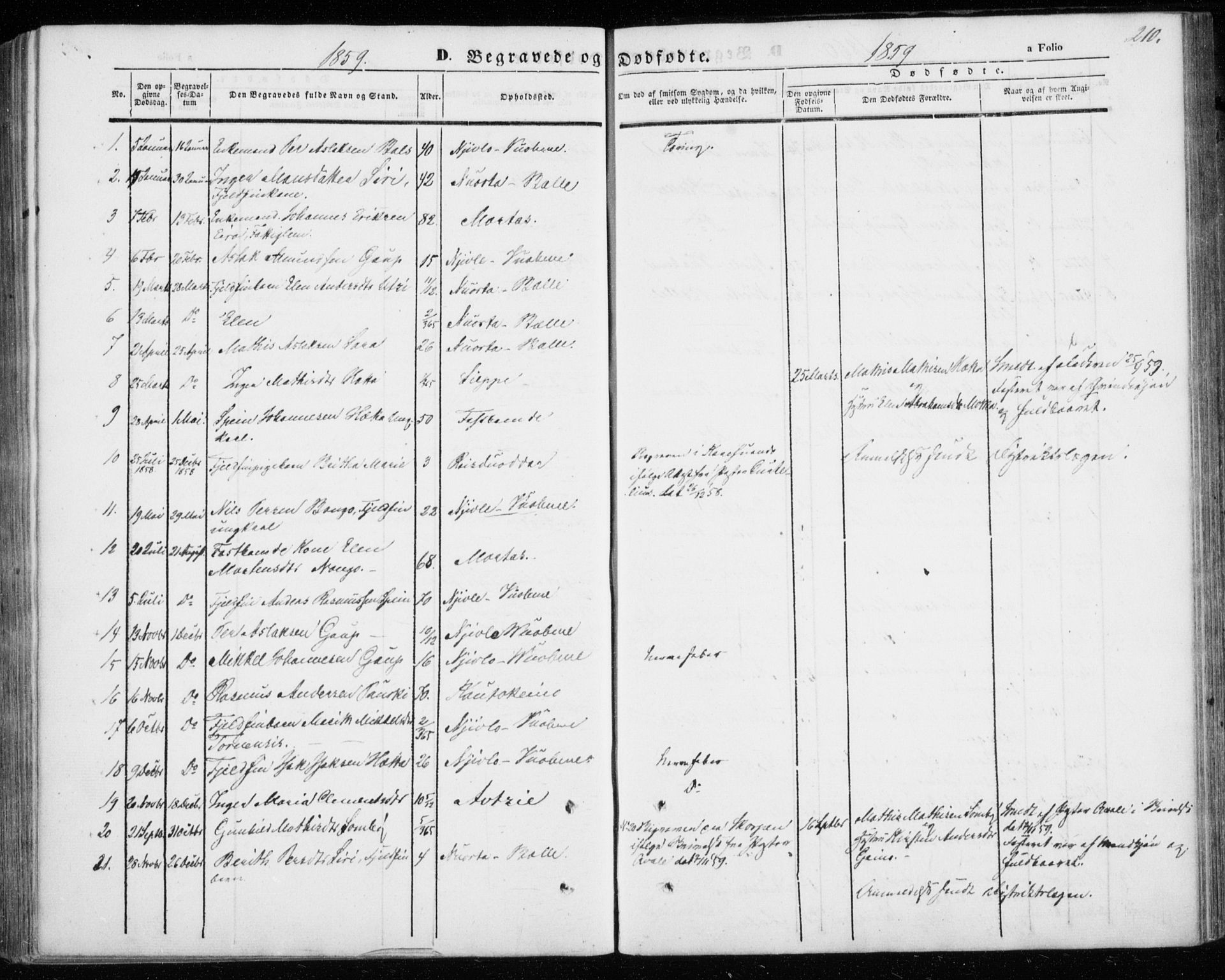 Kautokeino sokneprestembete, AV/SATØ-S-1340/H/Ha/L0002.kirke: Parish register (official) no. 2, 1843-1861, p. 210