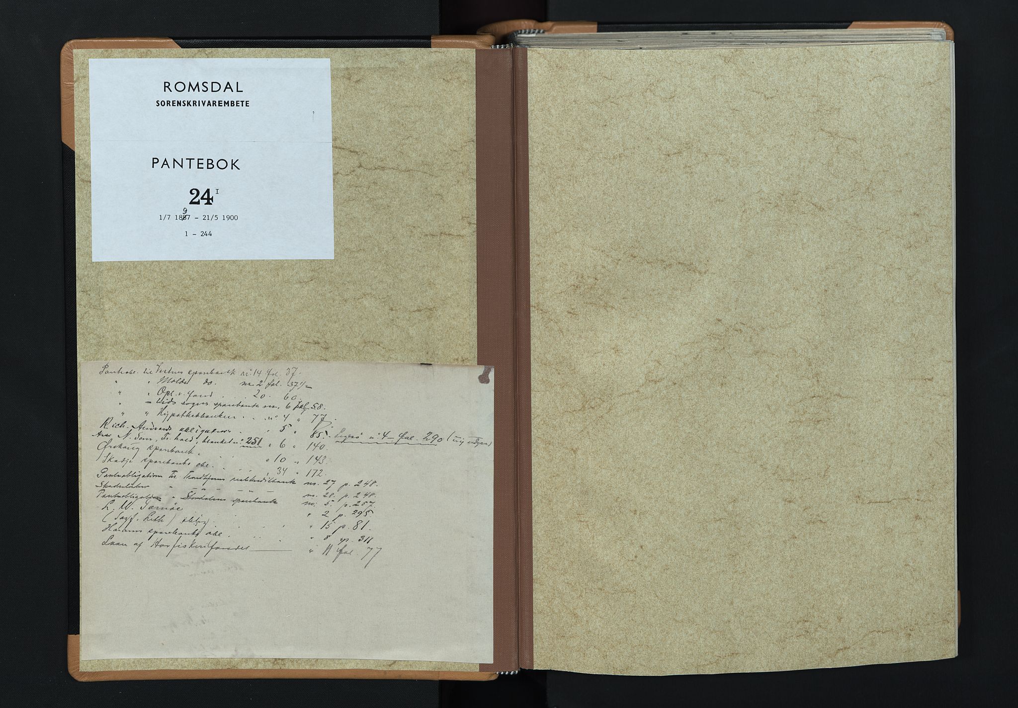 Romsdal sorenskriveri, SAT/A-4149/1/2/2C/L0028: Mortgage book no. 24 I, 1897-1899