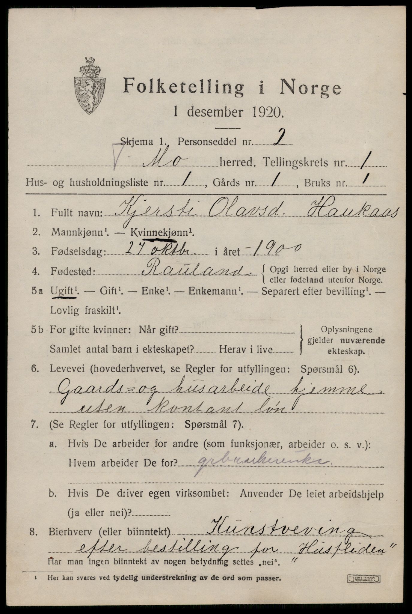 SAKO, 1920 census for Mo, 1920, p. 726