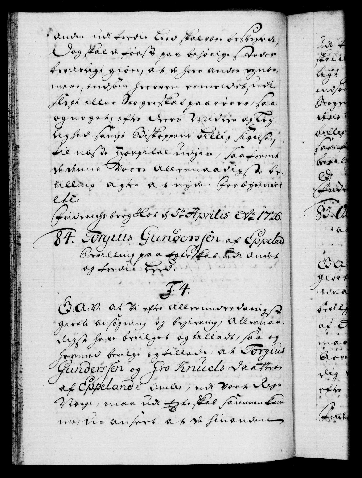 Danske Kanselli 1572-1799, RA/EA-3023/F/Fc/Fca/Fcaa/L0025: Norske registre, 1726-1728, p. 66b