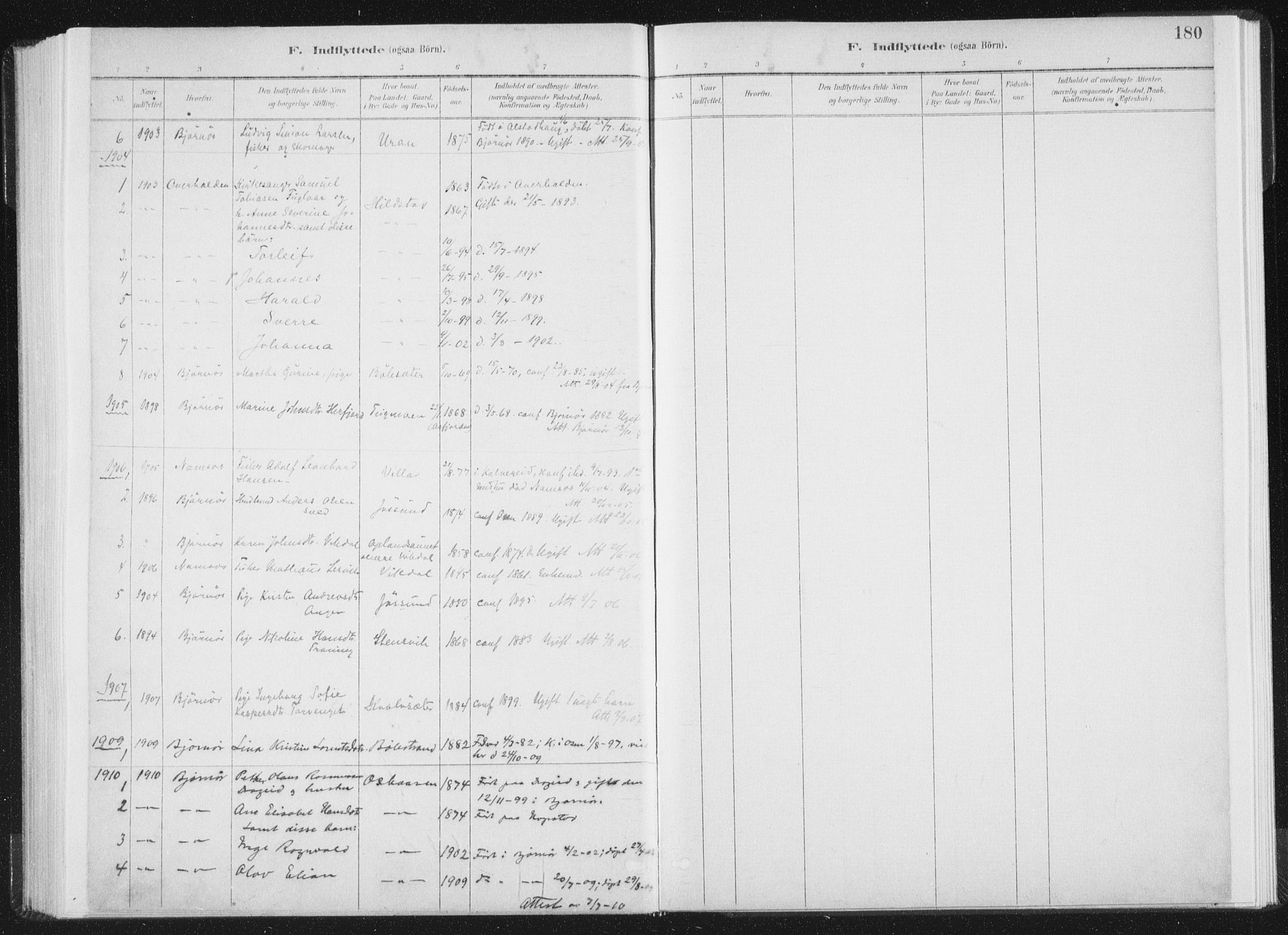 Ministerialprotokoller, klokkerbøker og fødselsregistre - Nord-Trøndelag, SAT/A-1458/771/L0597: Parish register (official) no. 771A04, 1885-1910, p. 180