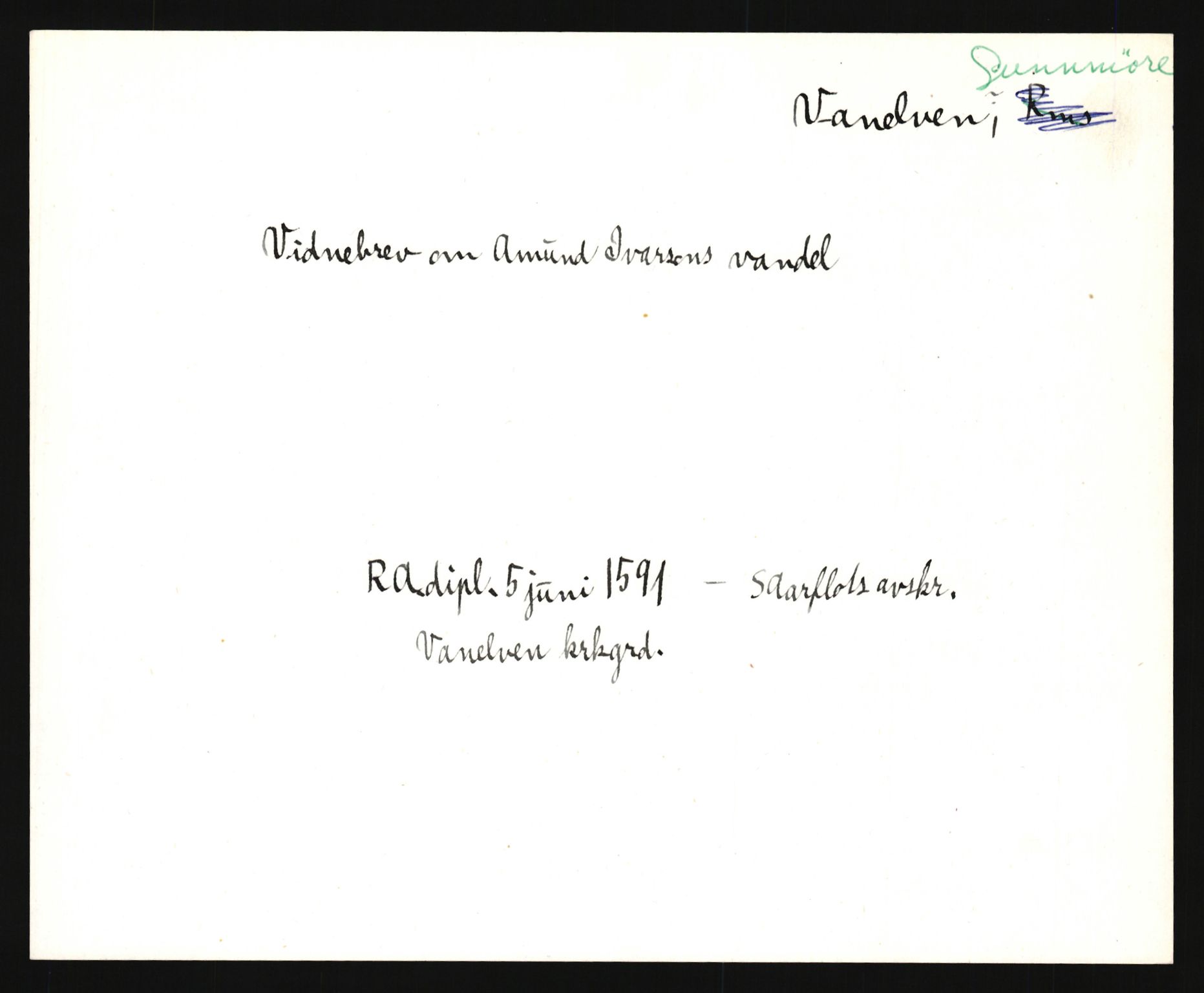 Riksarkivets diplomsamling, AV/RA-EA-5965/F35/F35e/L0031: Registreringssedler Møre og Romsdal, 1400-1700, p. 31