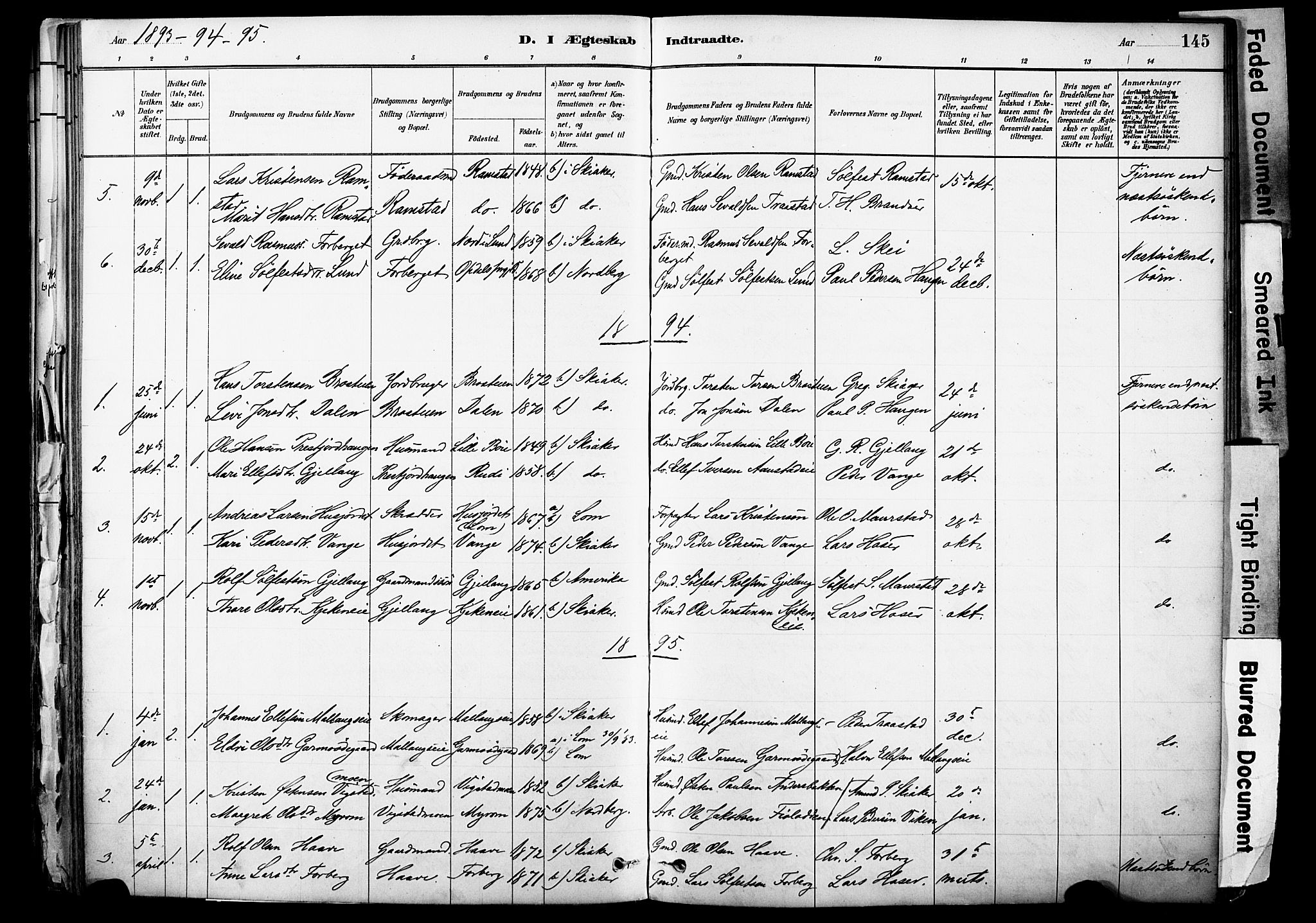 Skjåk prestekontor, AV/SAH-PREST-072/H/Ha/Haa/L0003: Parish register (official) no. 3, 1880-1907, p. 145