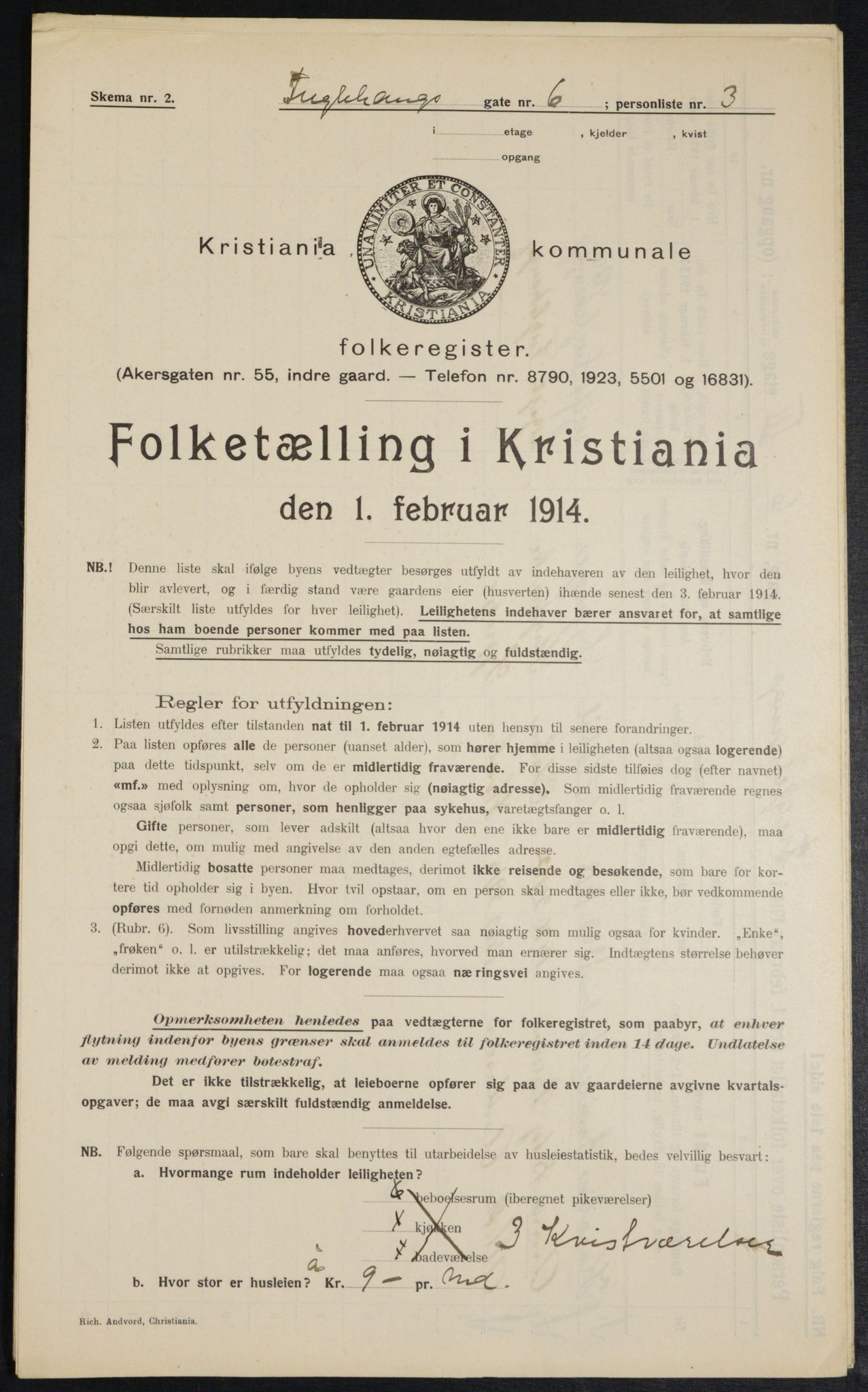 OBA, Municipal Census 1914 for Kristiania, 1914, p. 28560