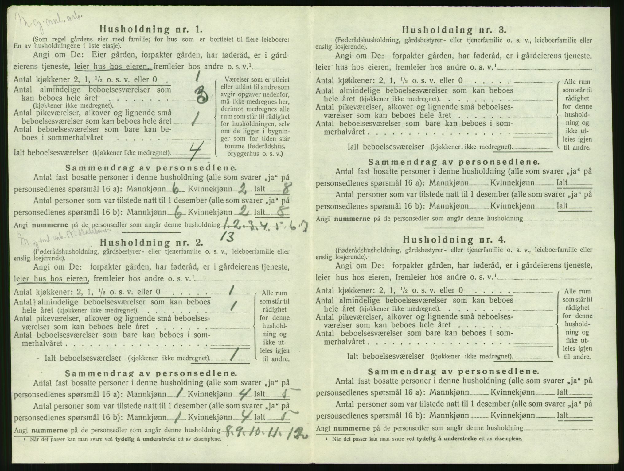 SAT, 1920 census for Grytten, 1920, p. 777