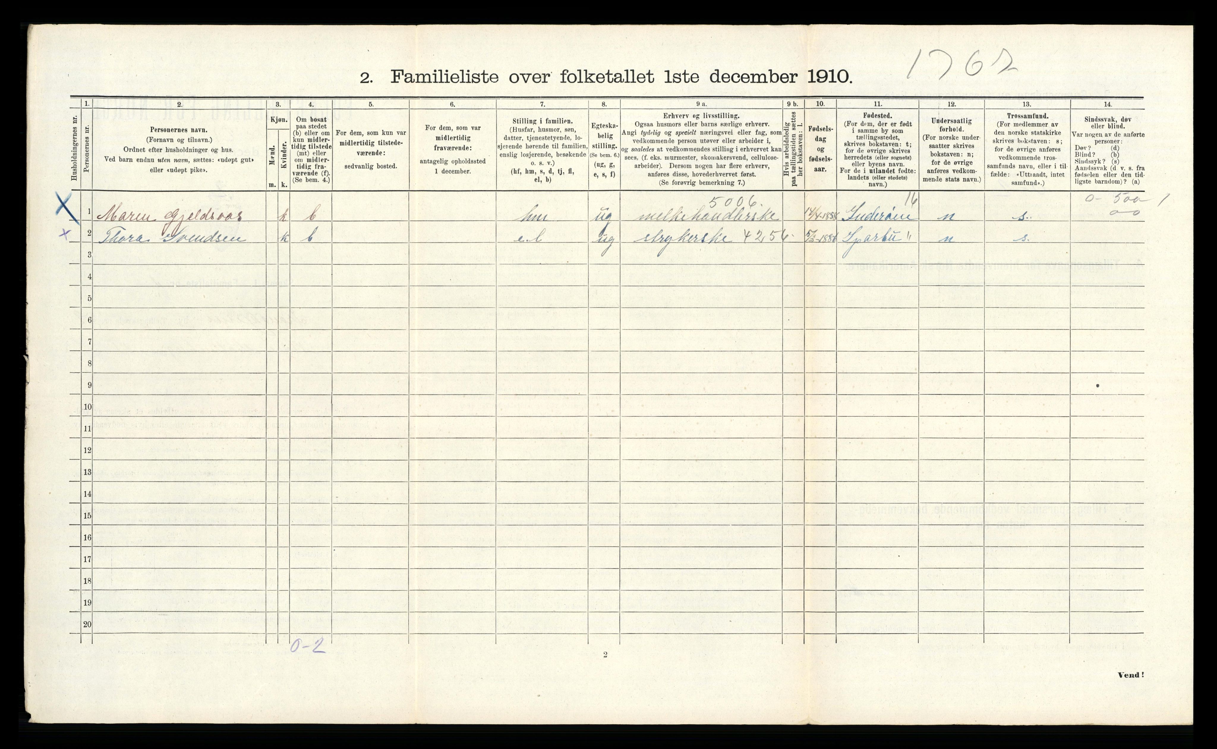 RA, 1910 census for Trondheim, 1910, p. 15686