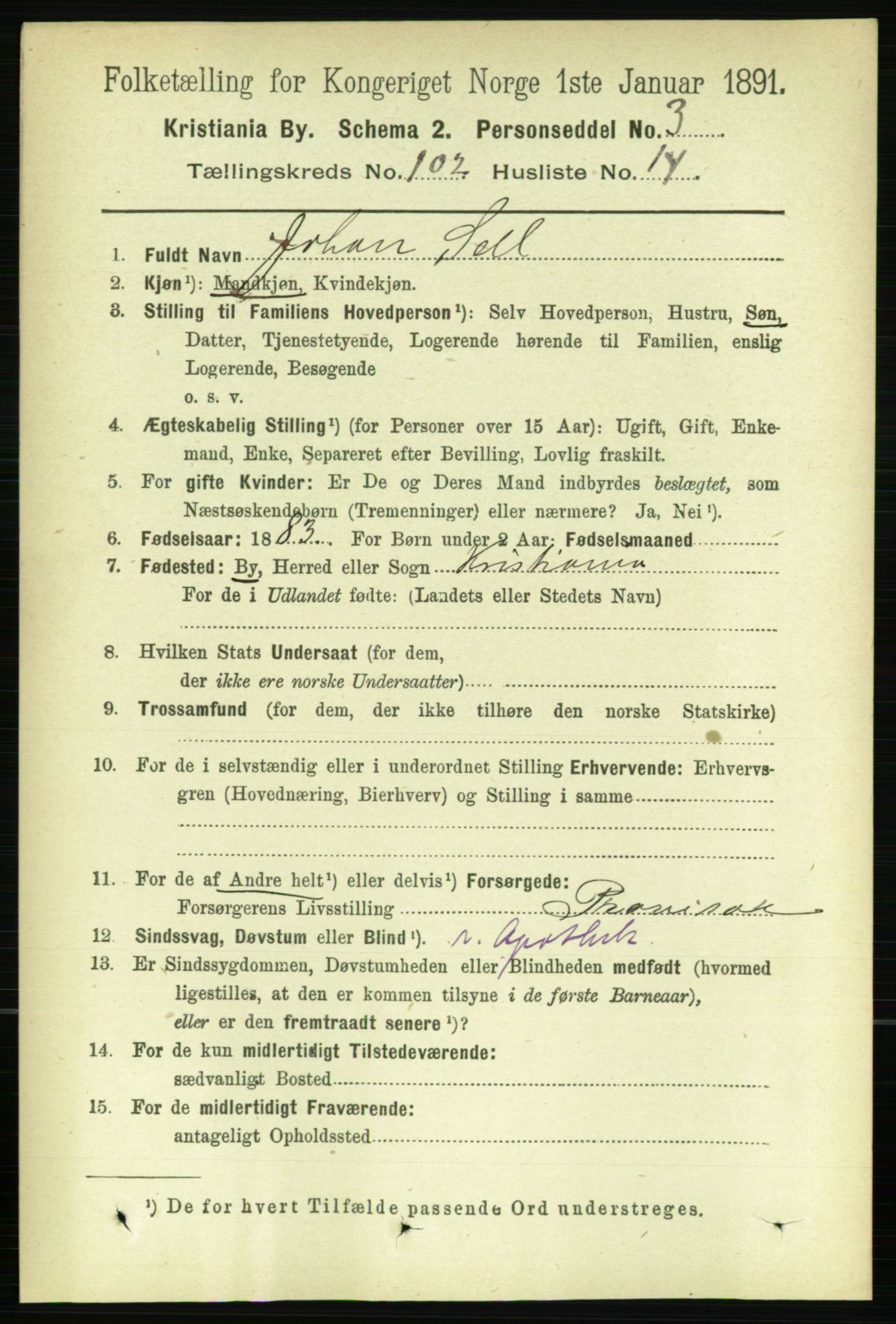 RA, 1891 census for 0301 Kristiania, 1891, p. 50901