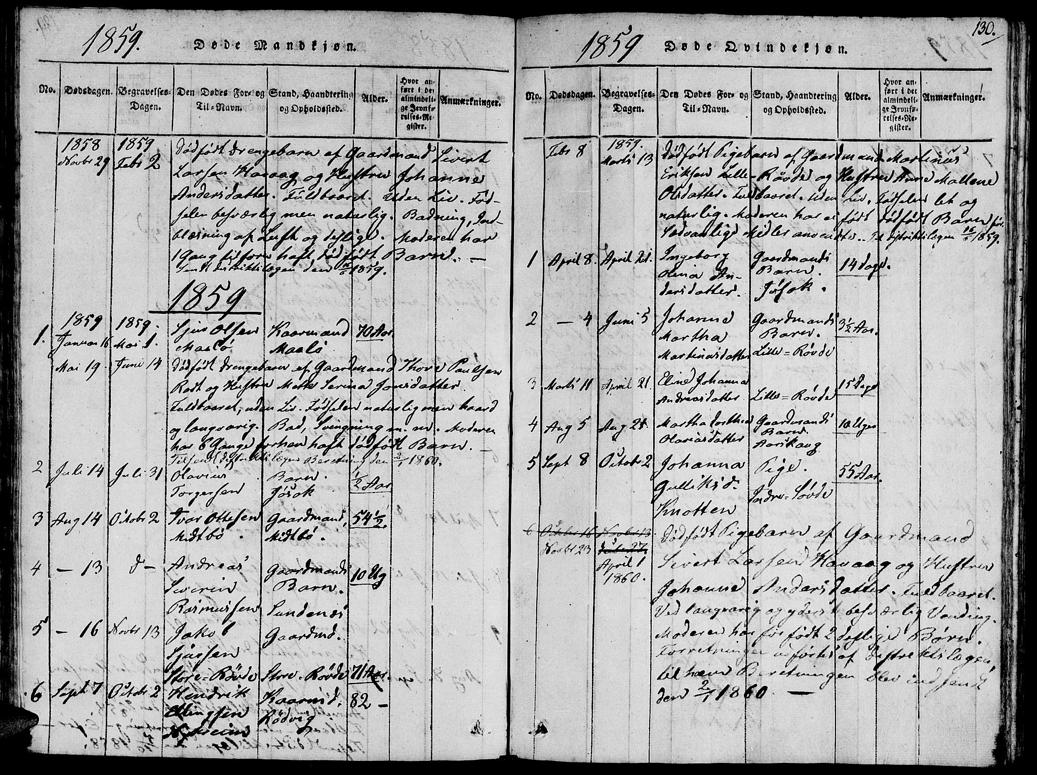 Ministerialprotokoller, klokkerbøker og fødselsregistre - Møre og Romsdal, SAT/A-1454/504/L0054: Parish register (official) no. 504A01, 1816-1861, p. 130