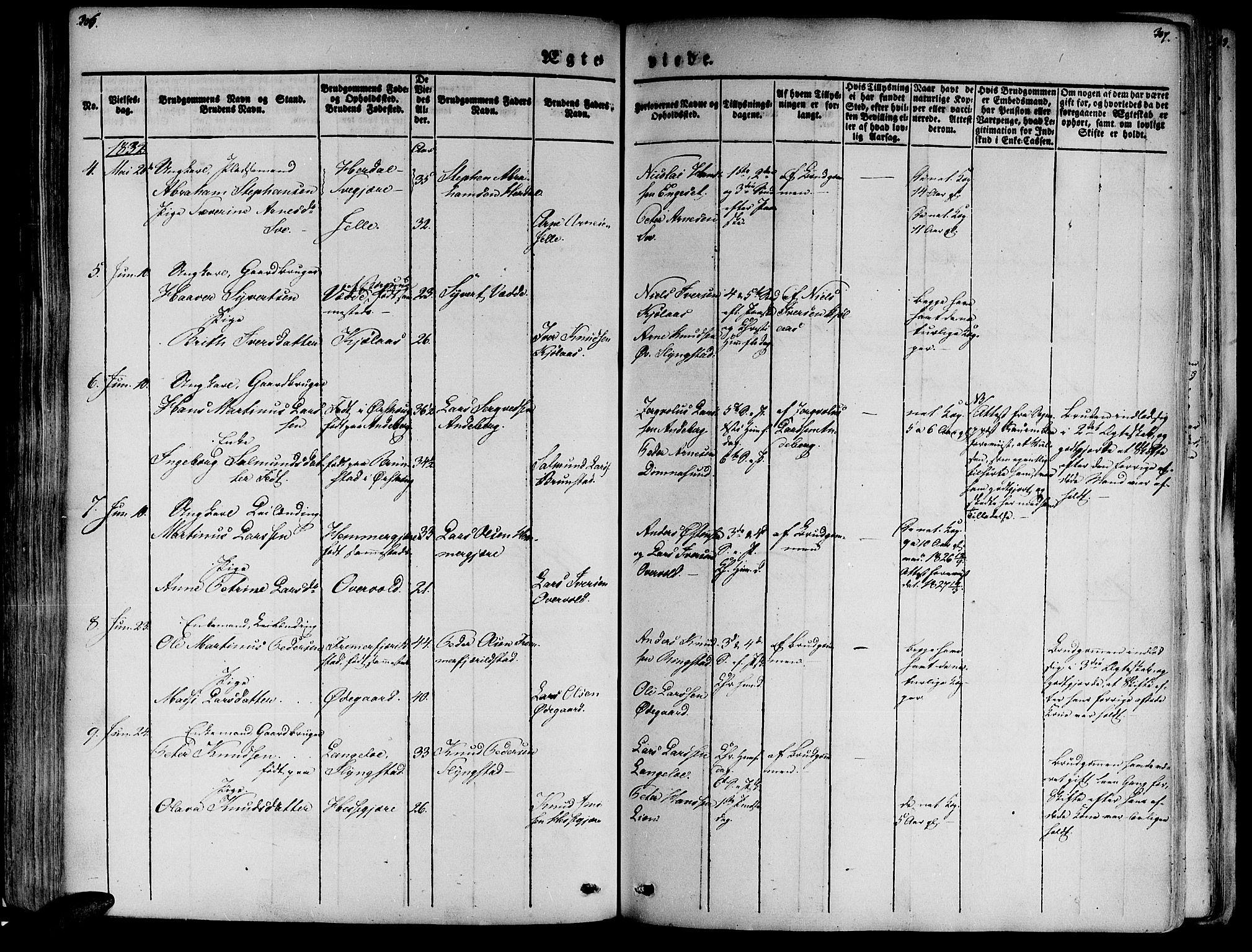 Ministerialprotokoller, klokkerbøker og fødselsregistre - Møre og Romsdal, AV/SAT-A-1454/520/L0274: Parish register (official) no. 520A04, 1827-1864, p. 306-307