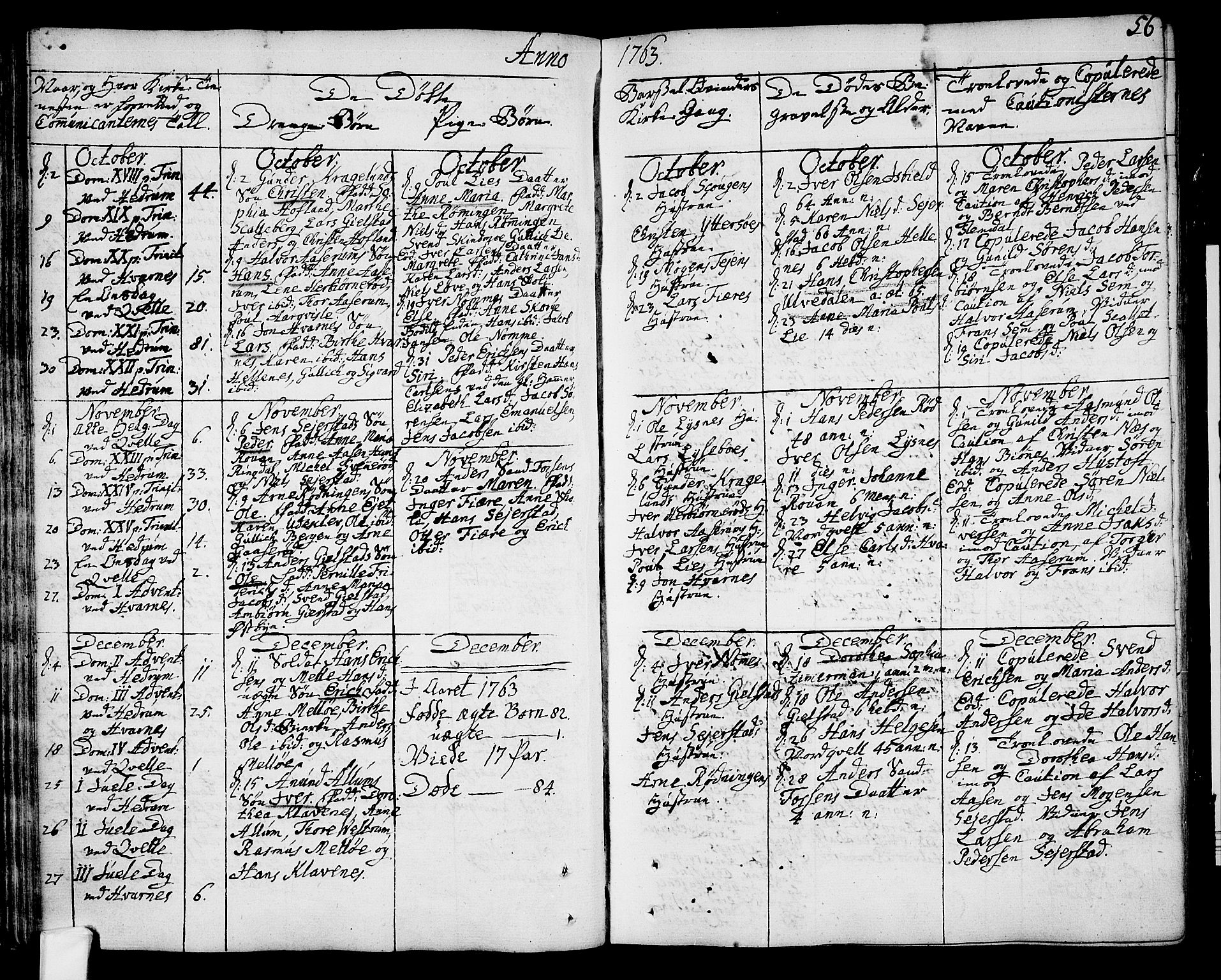 Hedrum kirkebøker, AV/SAKO-A-344/F/Fa/L0001: Parish register (official) no. I 1, 1751-1785, p. 56