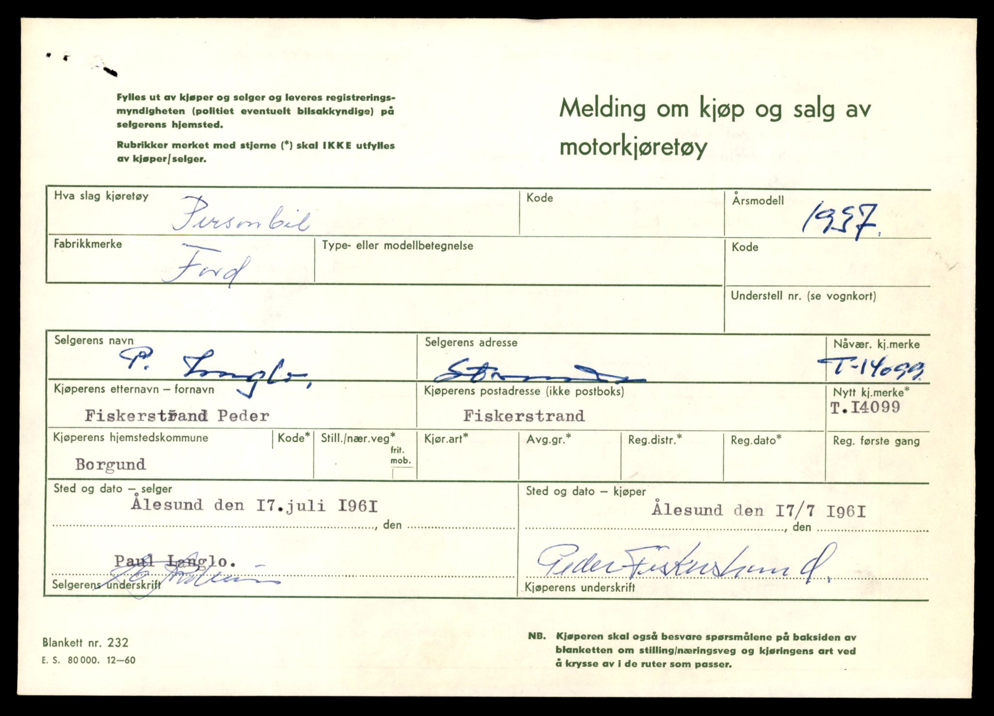 Møre og Romsdal vegkontor - Ålesund trafikkstasjon, AV/SAT-A-4099/F/Fe/L0043: Registreringskort for kjøretøy T 14080 - T 14204, 1927-1998, p. 499