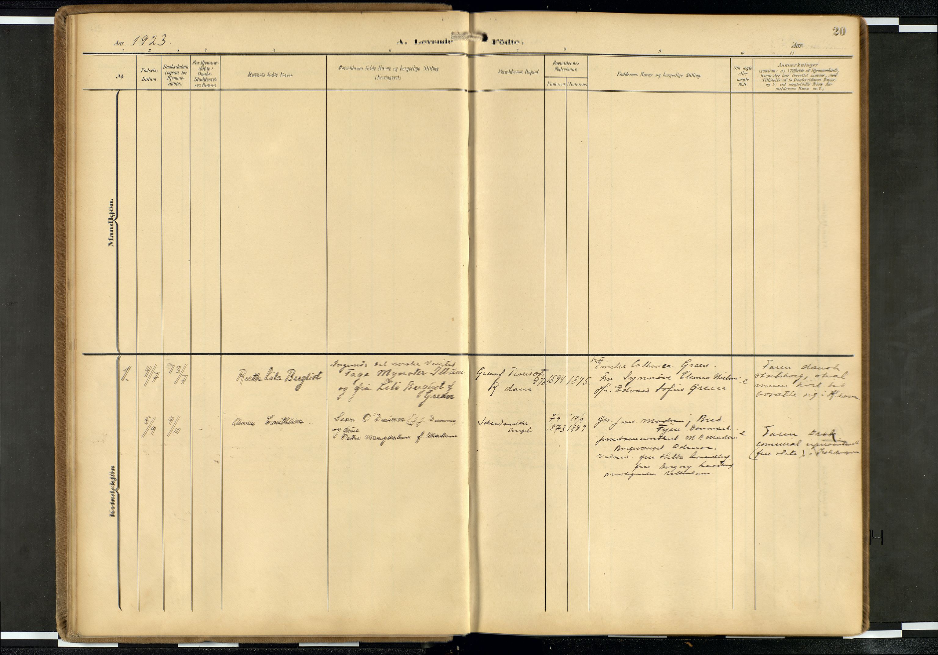 Den norske sjømannsmisjon i utlandet/Hollandske havner (Amsterdam-Rotterdam-Europort), AV/SAB-SAB/PA-0106/H/Ha/Haa/L0003: Parish register (official) no. A 3, 1908-1927, p. 19b-20a