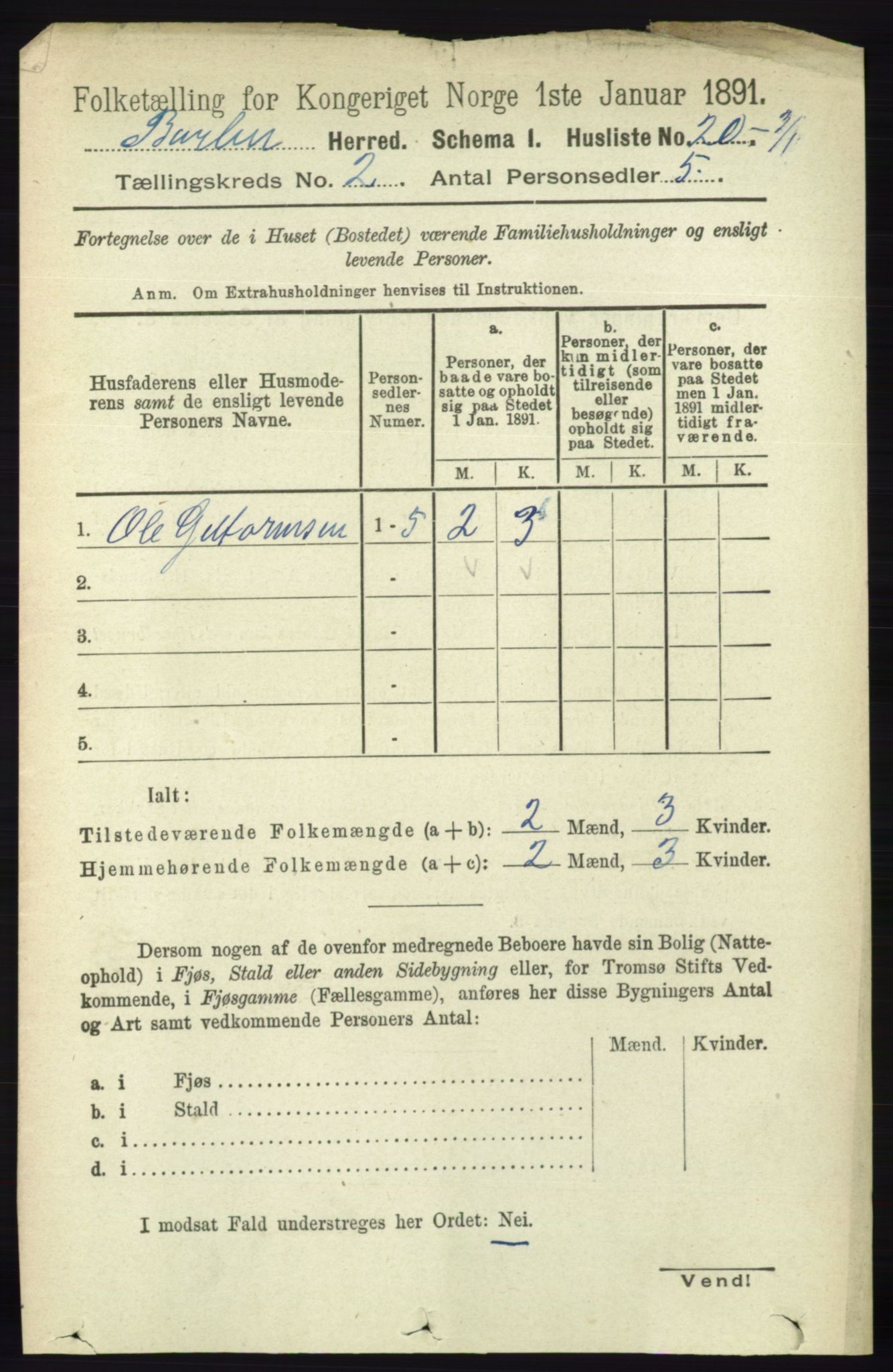 RA, 1891 census for 0990 Barbu, 1891, p. 862