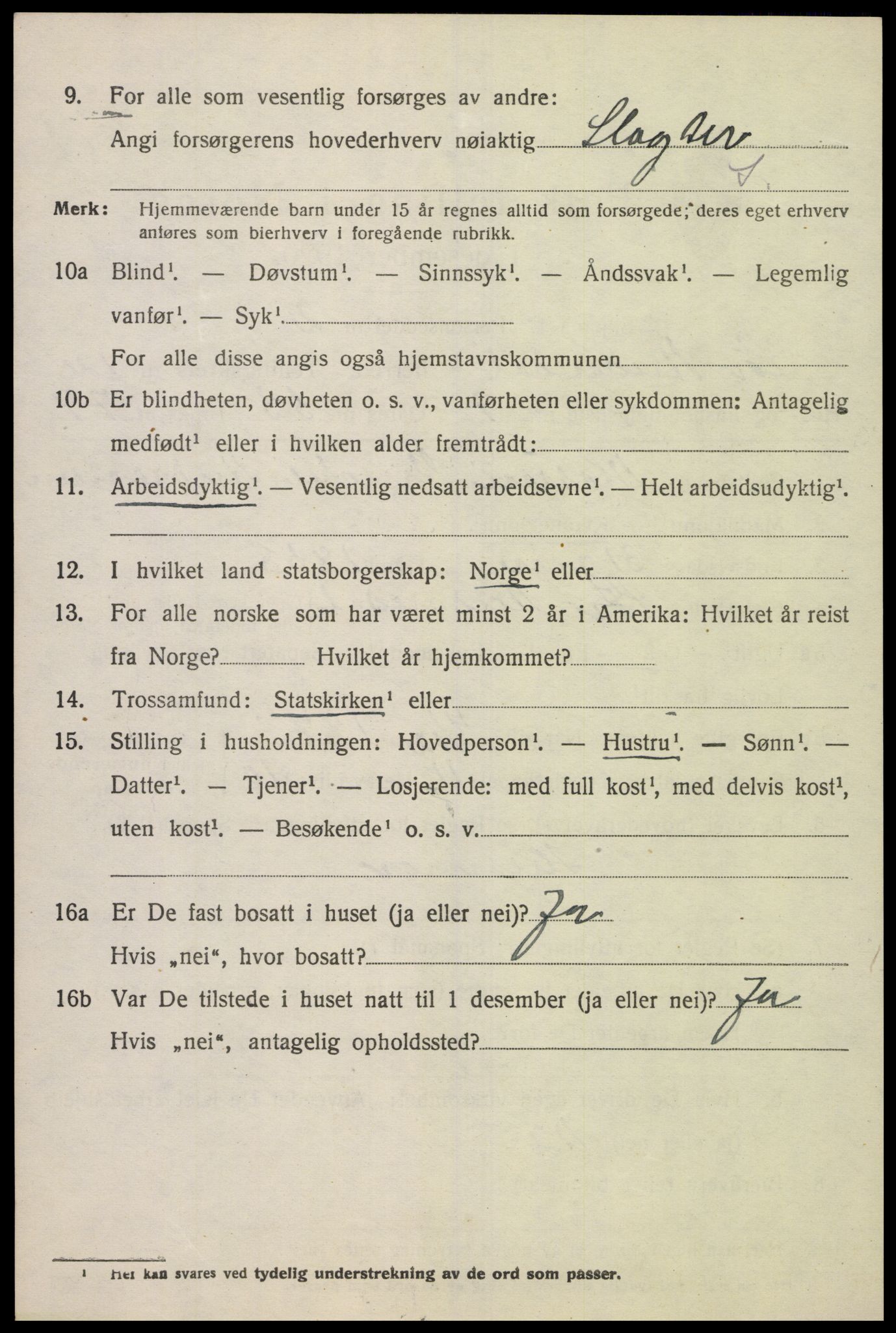 SAK, 1920 census for Sør-Audnedal, 1920, p. 4572