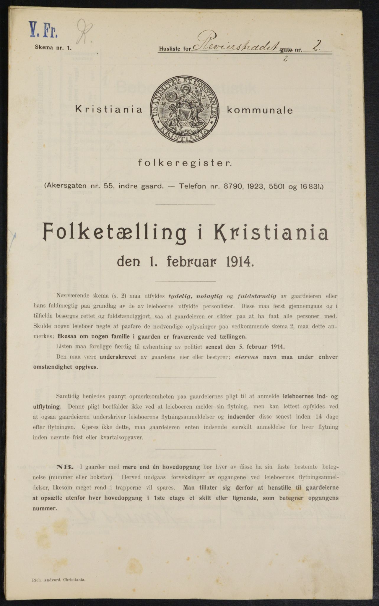 OBA, Municipal Census 1914 for Kristiania, 1914, p. 82774