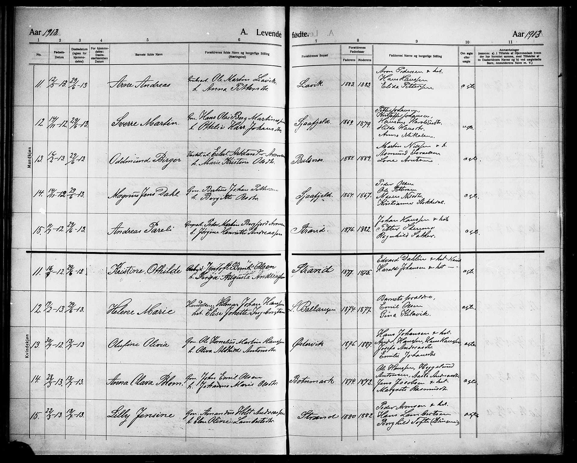 Ministerialprotokoller, klokkerbøker og fødselsregistre - Nordland, AV/SAT-A-1459/863/L0916: Parish register (copy) no. 863C06, 1907-1921