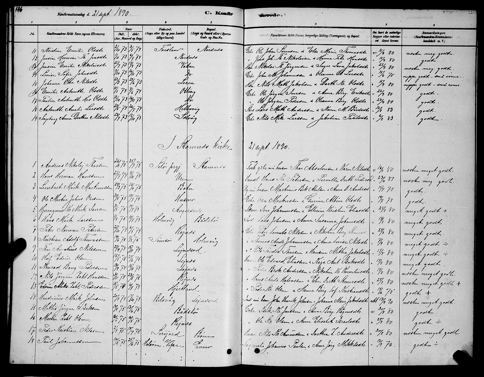 Ministerialprotokoller, klokkerbøker og fødselsregistre - Nordland, AV/SAT-A-1459/831/L0477: Parish register (copy) no. 831C04, 1878-1897, p. 126