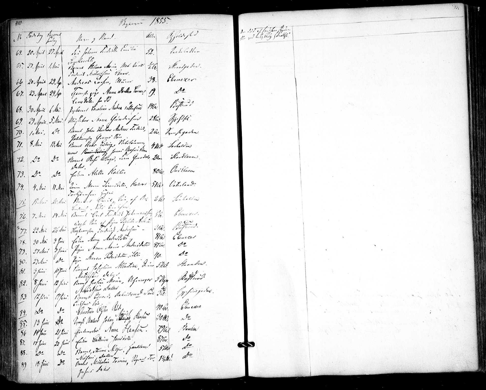 Halden prestekontor Kirkebøker, SAO/A-10909/F/Fa/L0006: Parish register (official) no. I 6, 1845-1856, p. 410