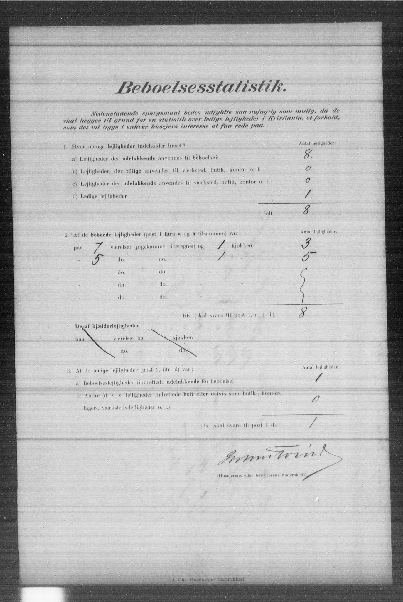 OBA, Municipal Census 1902 for Kristiania, 1902, p. 1298