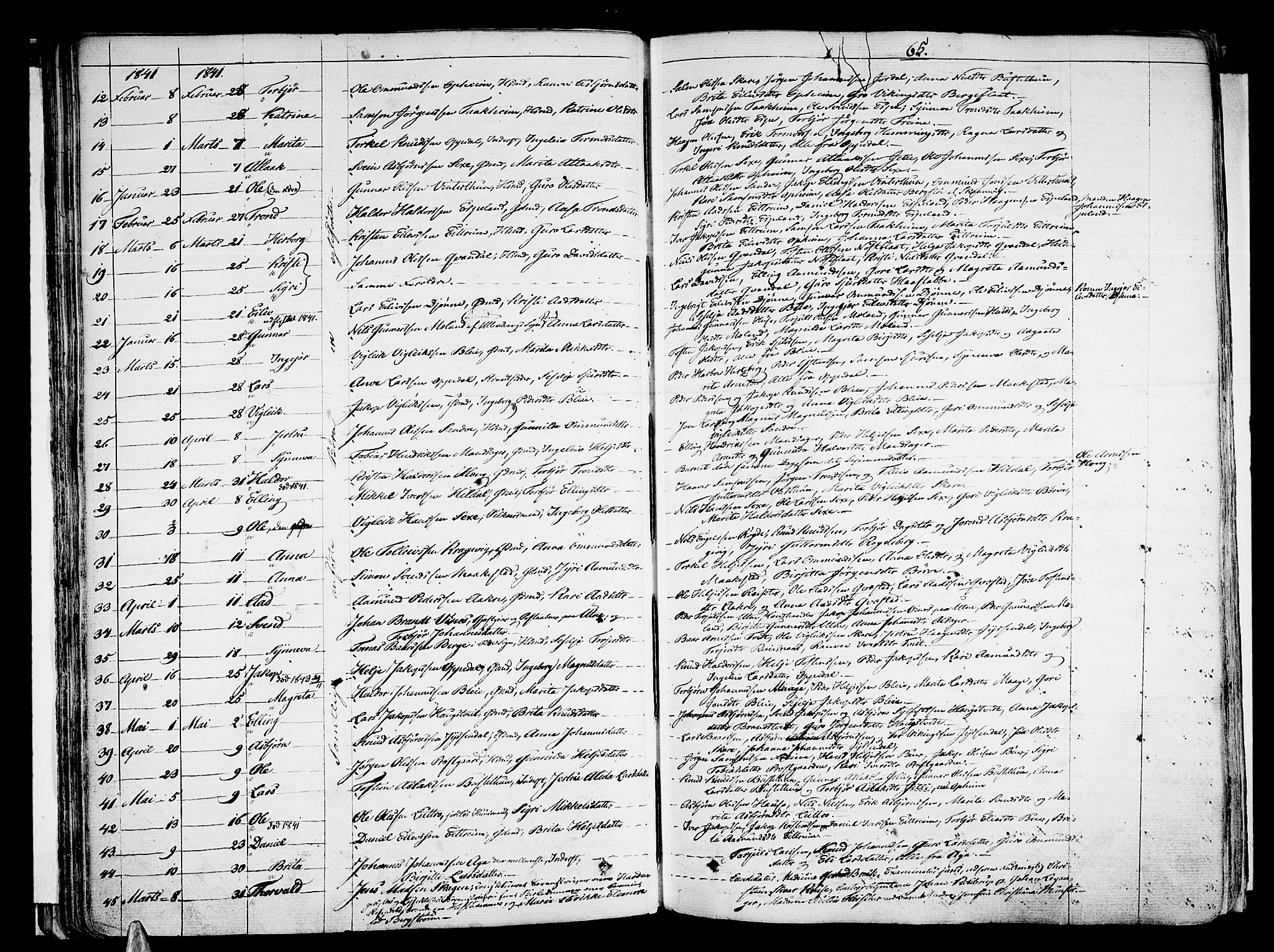 Ullensvang sokneprestembete, SAB/A-78701/H/Haa: Parish register (official) no. A 10, 1825-1853, p. 65