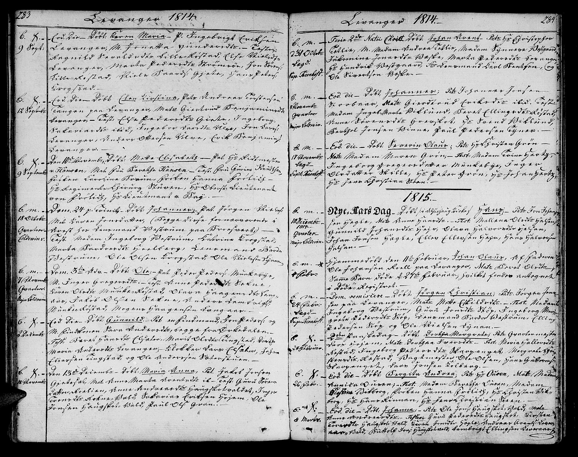 Ministerialprotokoller, klokkerbøker og fødselsregistre - Nord-Trøndelag, SAT/A-1458/717/L0145: Parish register (official) no. 717A03 /3, 1810-1815, p. 283-284