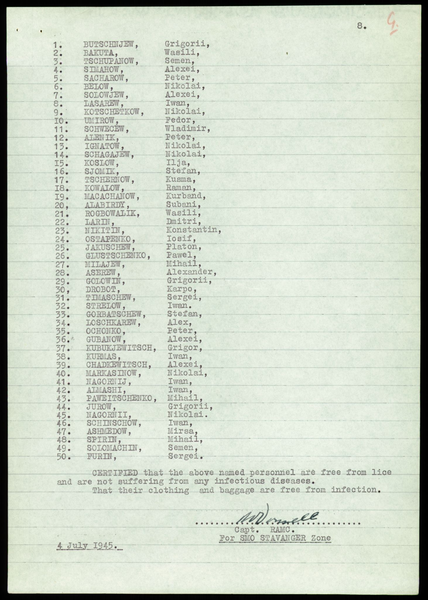 Flyktnings- og fangedirektoratet, Repatrieringskontoret, AV/RA-S-1681/D/Db/L0022: Displaced Persons (DPs) og sivile tyskere, 1945-1948, p. 504