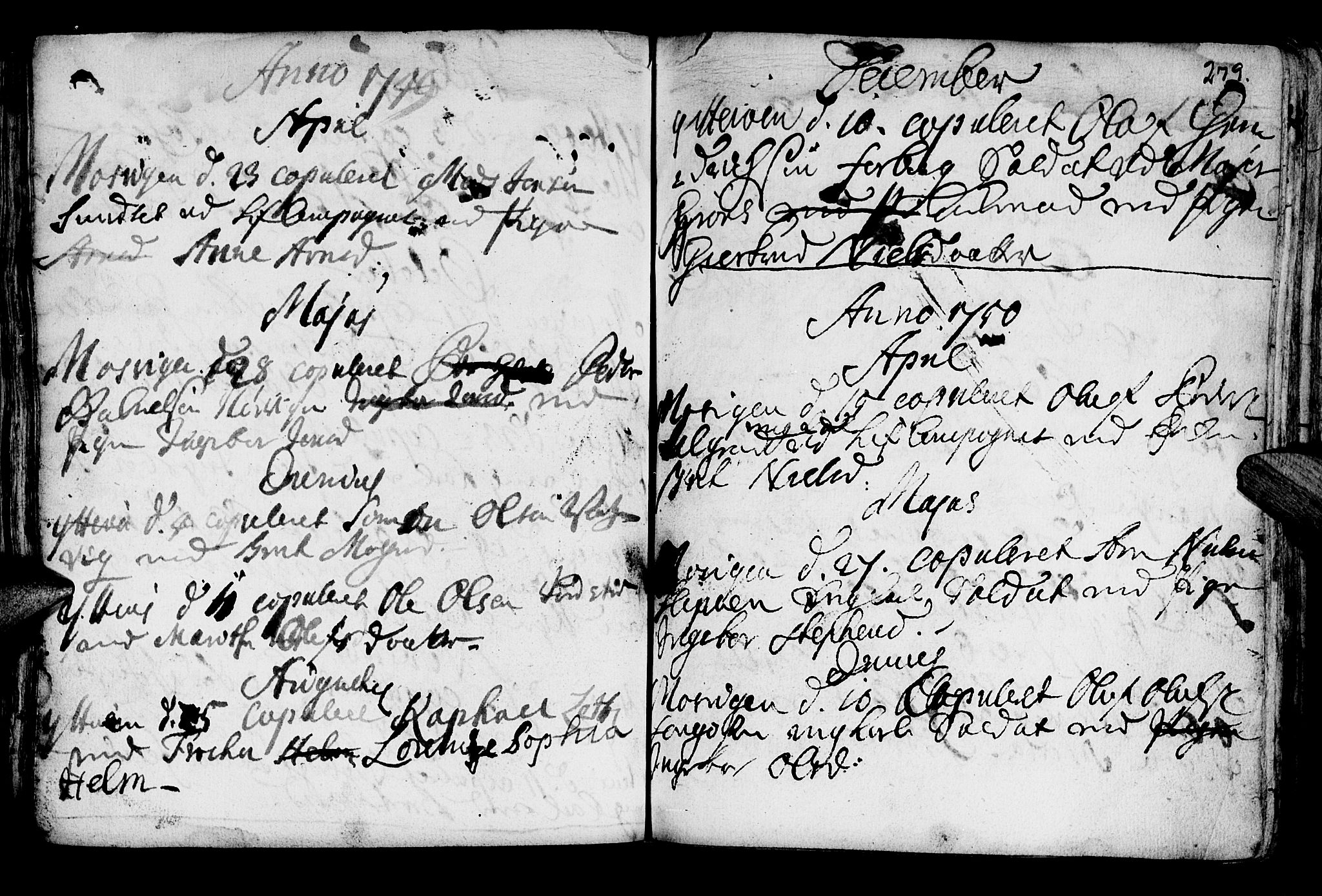 Ministerialprotokoller, klokkerbøker og fødselsregistre - Nord-Trøndelag, SAT/A-1458/722/L0215: Parish register (official) no. 722A02, 1718-1755, p. 279