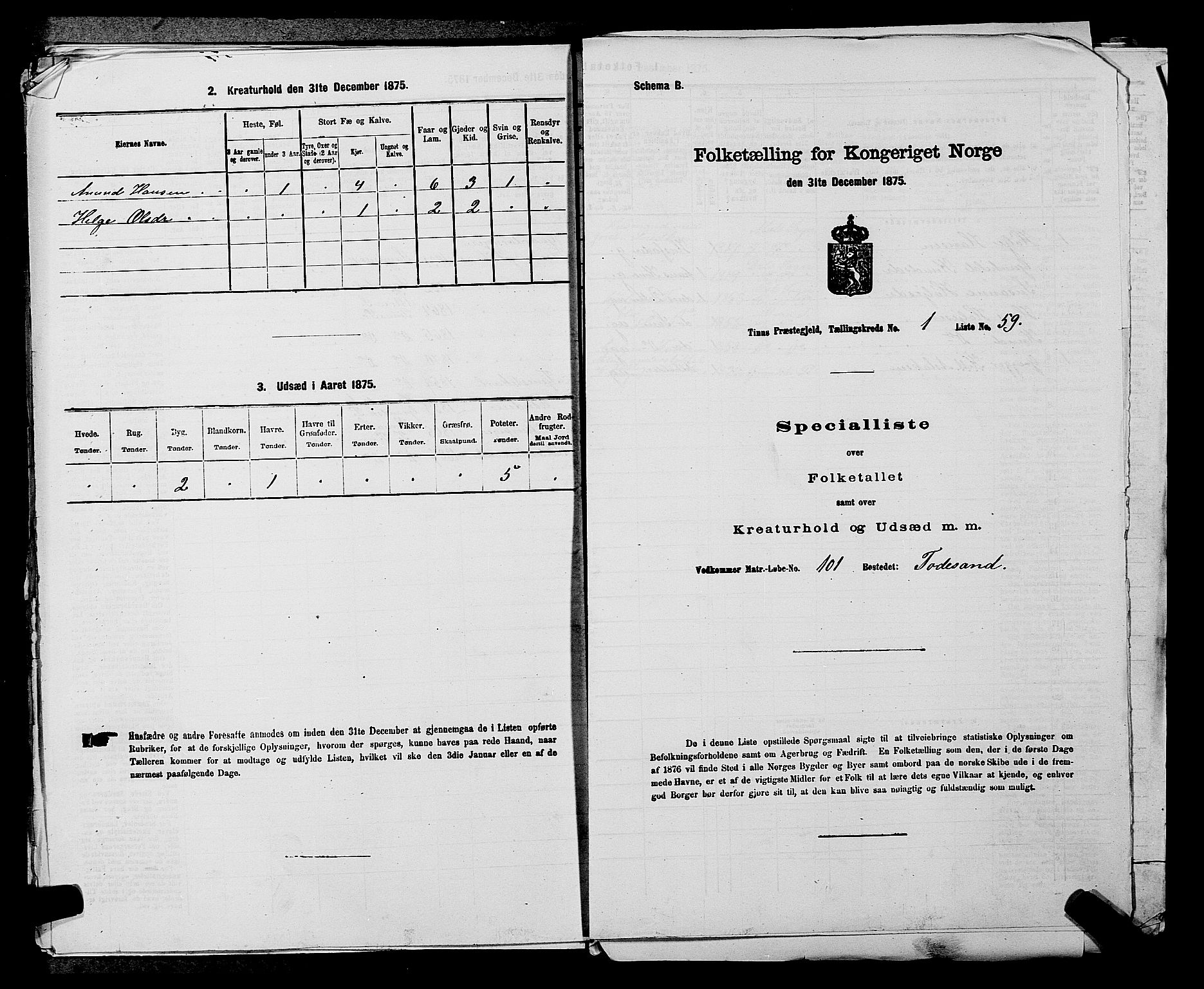 SAKO, 1875 census for 0826P Tinn, 1875, p. 163