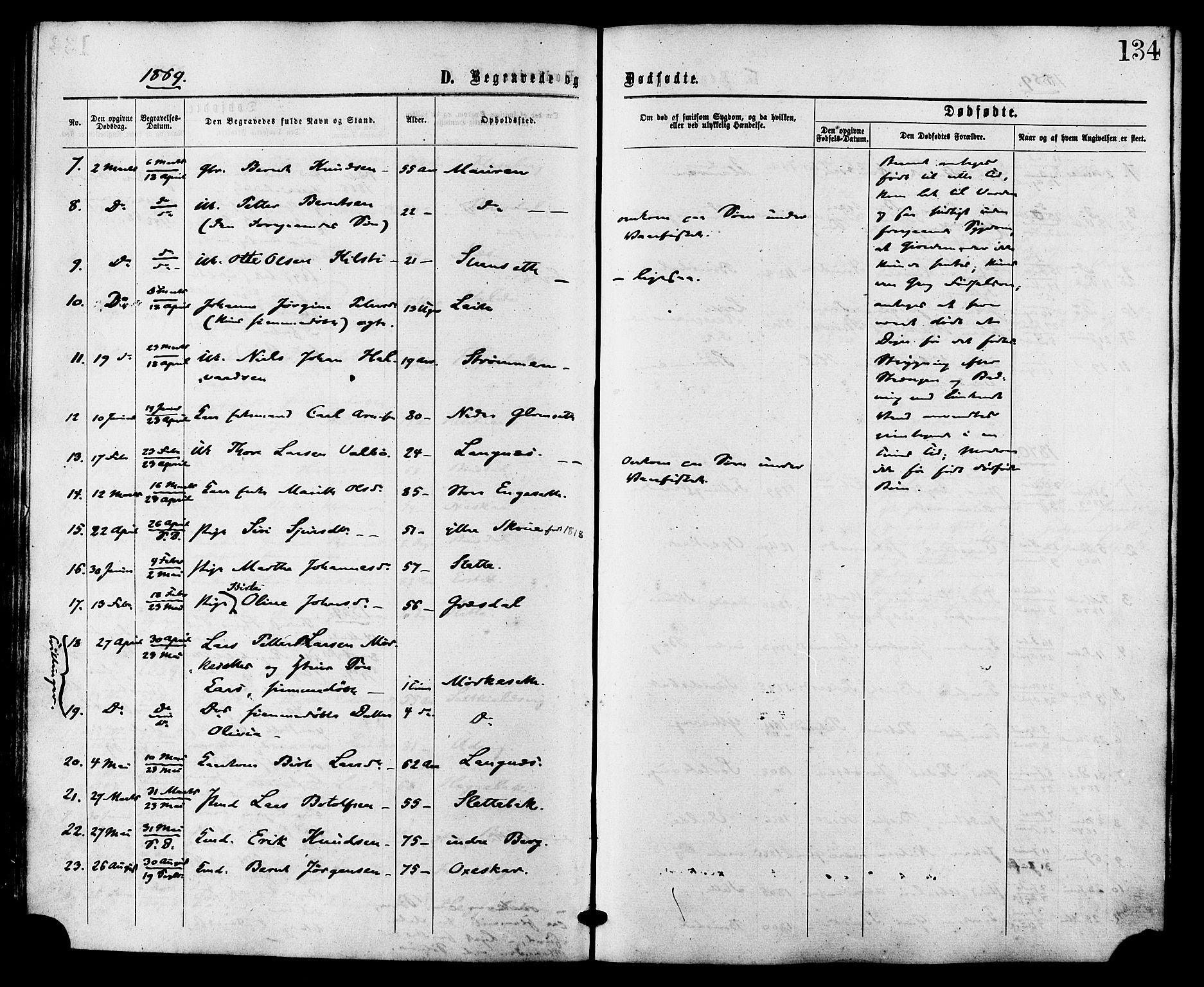 Ministerialprotokoller, klokkerbøker og fødselsregistre - Møre og Romsdal, AV/SAT-A-1454/524/L0355: Parish register (official) no. 524A07, 1864-1879, p. 134