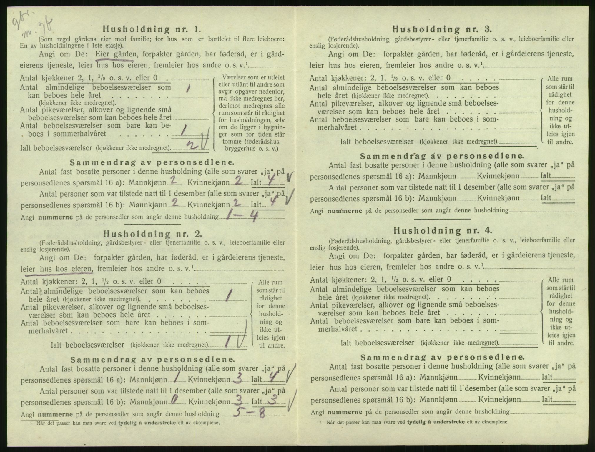 SAT, 1920 census for Syvde, 1920, p. 415