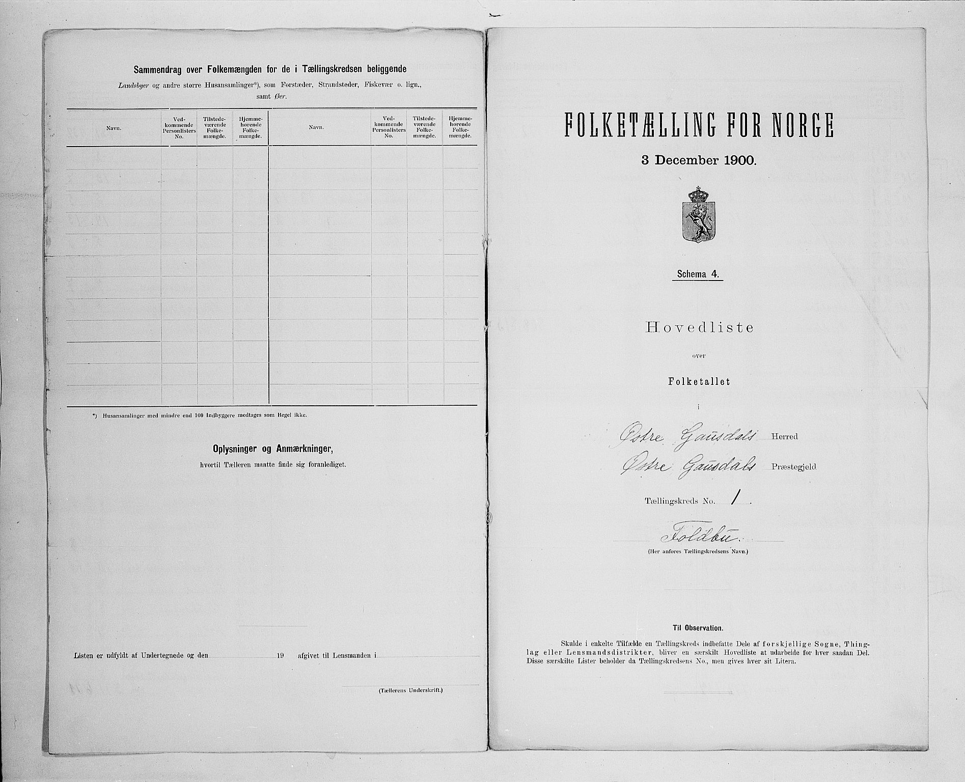 SAH, 1900 census for Østre Gausdal, 1900, p. 14