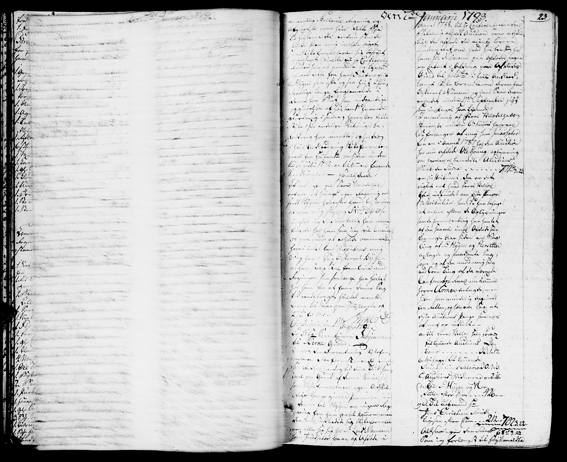 Solør og Odalen sorenskriveri, AV/SAH-TING-026/J/Ja/L0006: Skifteprotokoll, 1792-1796, p. 22b-23a