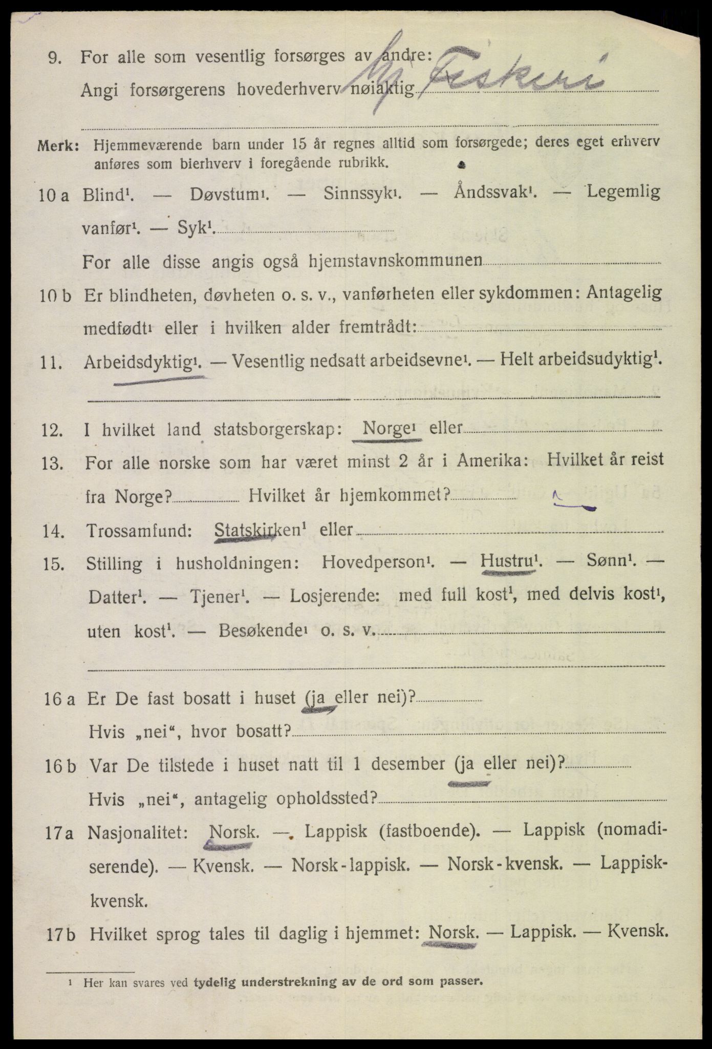 SAT, 1920 census for Borge, 1920, p. 5062