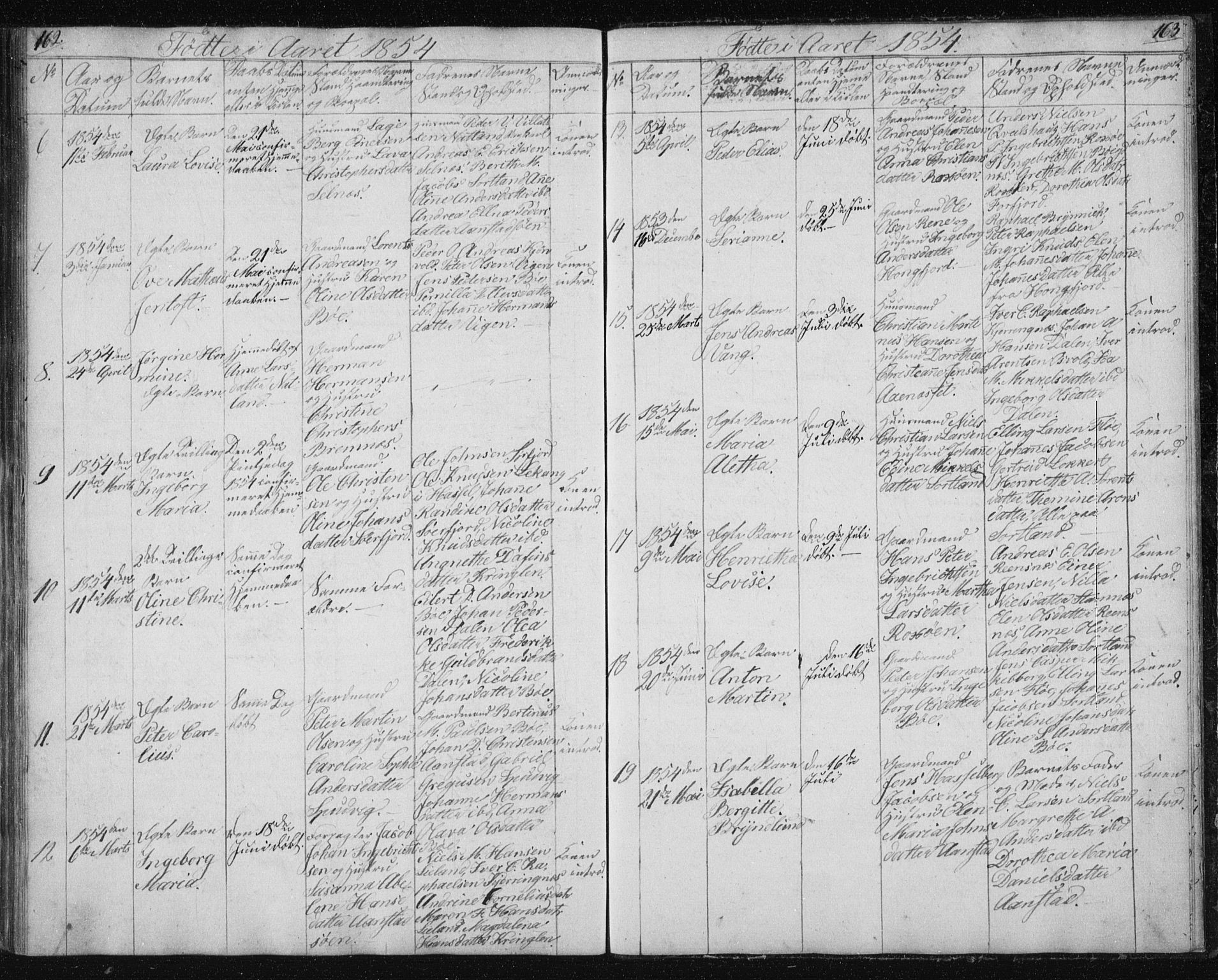 Ministerialprotokoller, klokkerbøker og fødselsregistre - Nordland, AV/SAT-A-1459/895/L1379: Parish register (copy) no. 895C01, 1842-1858, p. 162-163