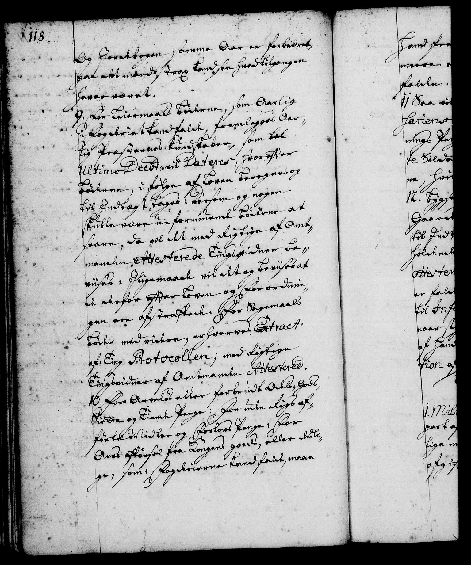 Rentekammeret, Kammerkanselliet, AV/RA-EA-3111/G/Gg/Ggi/L0001: Norsk instruksjonsprotokoll med register (merket RK 53.34), 1720-1729, p. 118