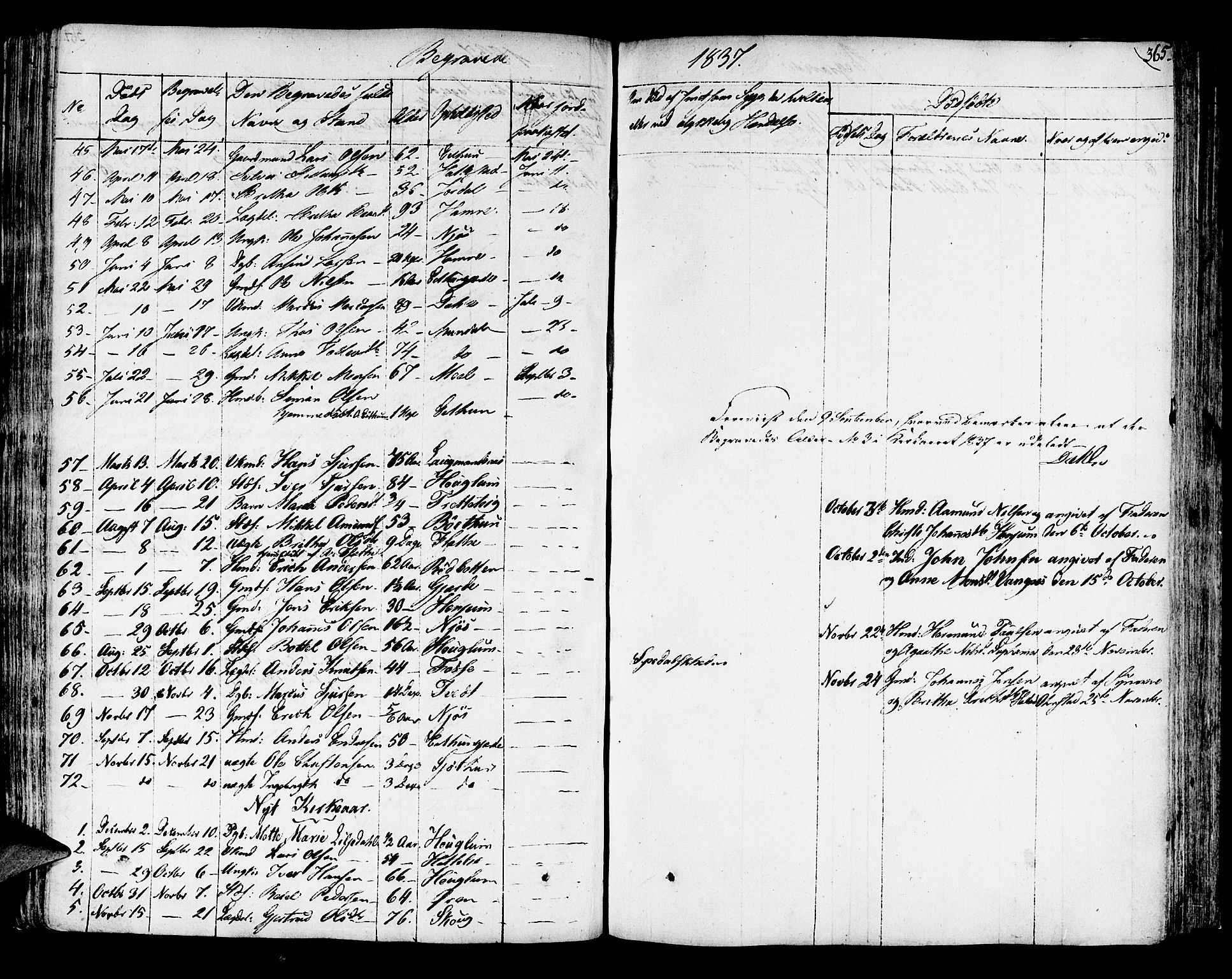 Leikanger sokneprestembete, SAB/A-81001: Parish register (official) no. A 6, 1810-1838, p. 365