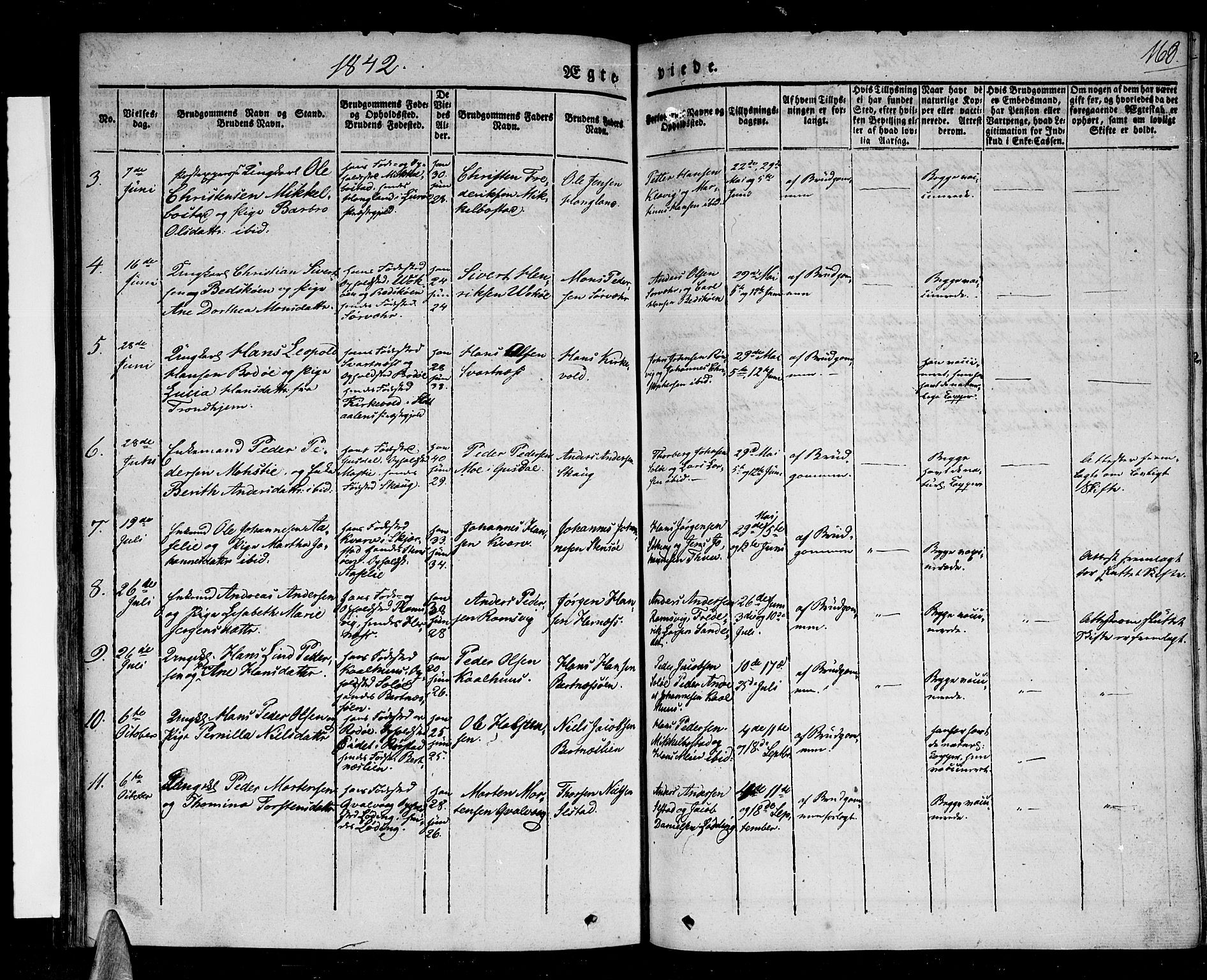 Ministerialprotokoller, klokkerbøker og fødselsregistre - Nordland, AV/SAT-A-1459/801/L0006: Parish register (official) no. 801A06, 1834-1845, p. 168