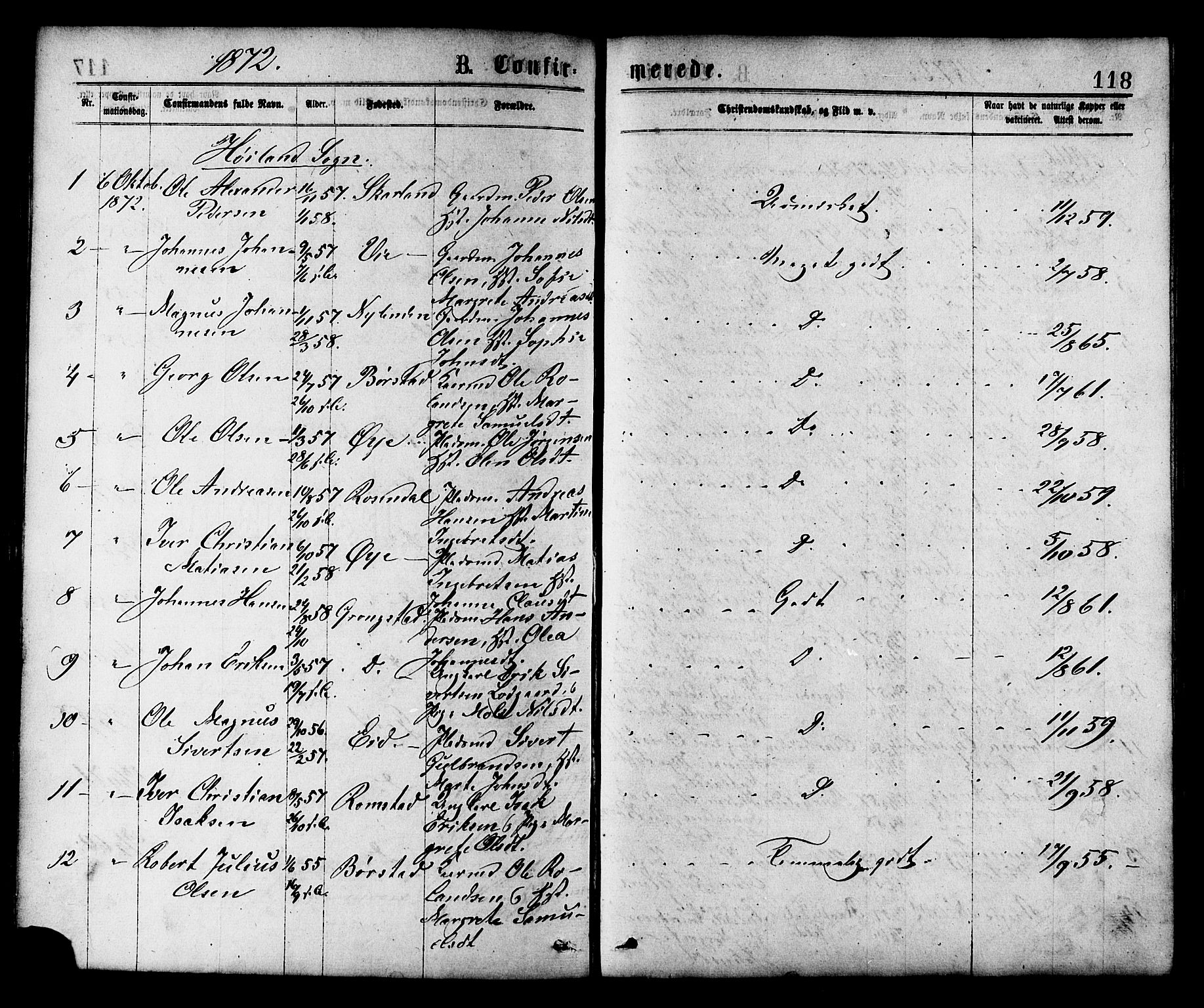 Ministerialprotokoller, klokkerbøker og fødselsregistre - Nord-Trøndelag, AV/SAT-A-1458/758/L0516: Parish register (official) no. 758A03 /1, 1869-1879, p. 118