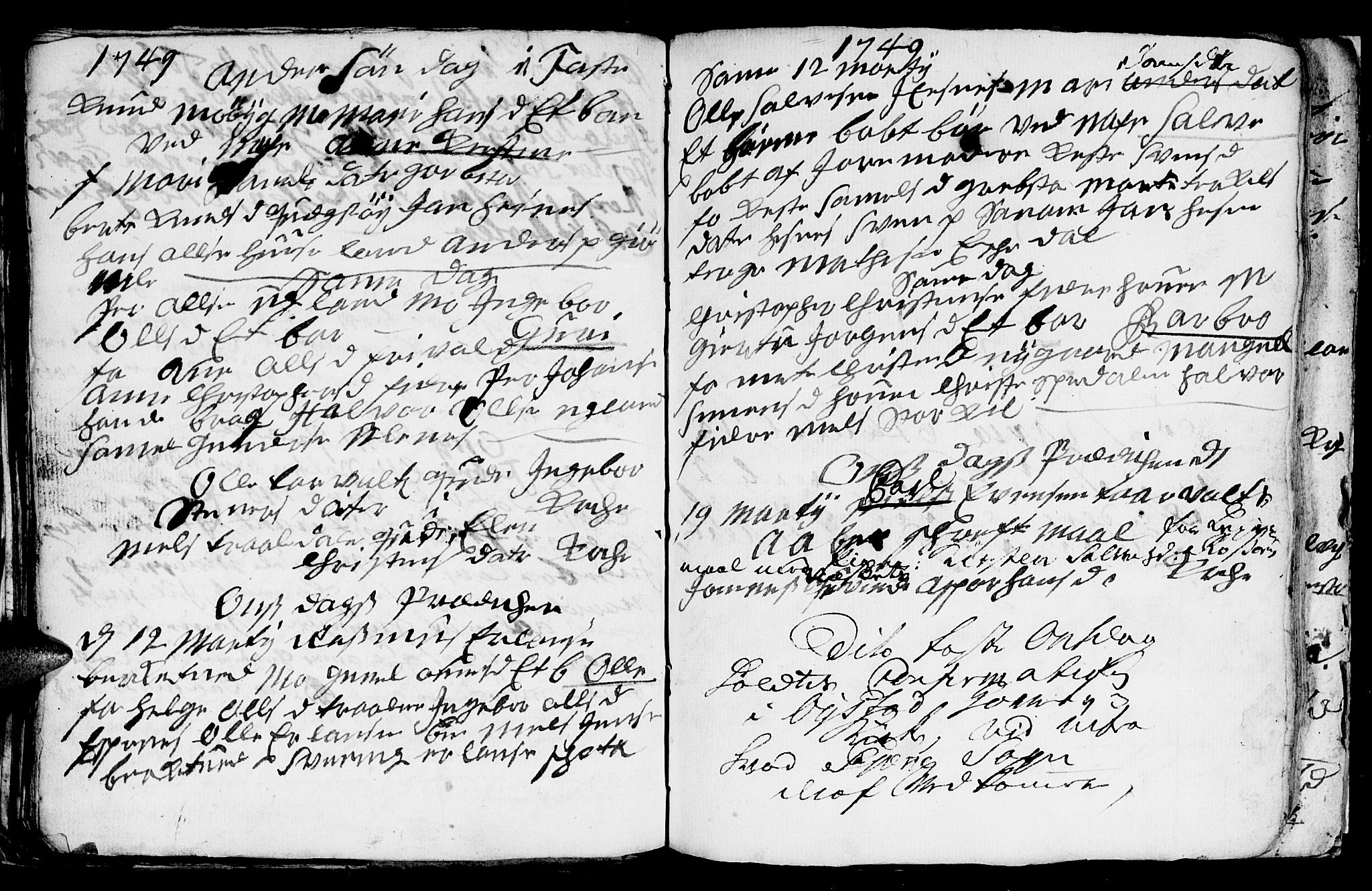 Fjære sokneprestkontor, SAK/1111-0011/F/Fb/L0001: Parish register (copy) no. B 1, 1732-1750, p. 175