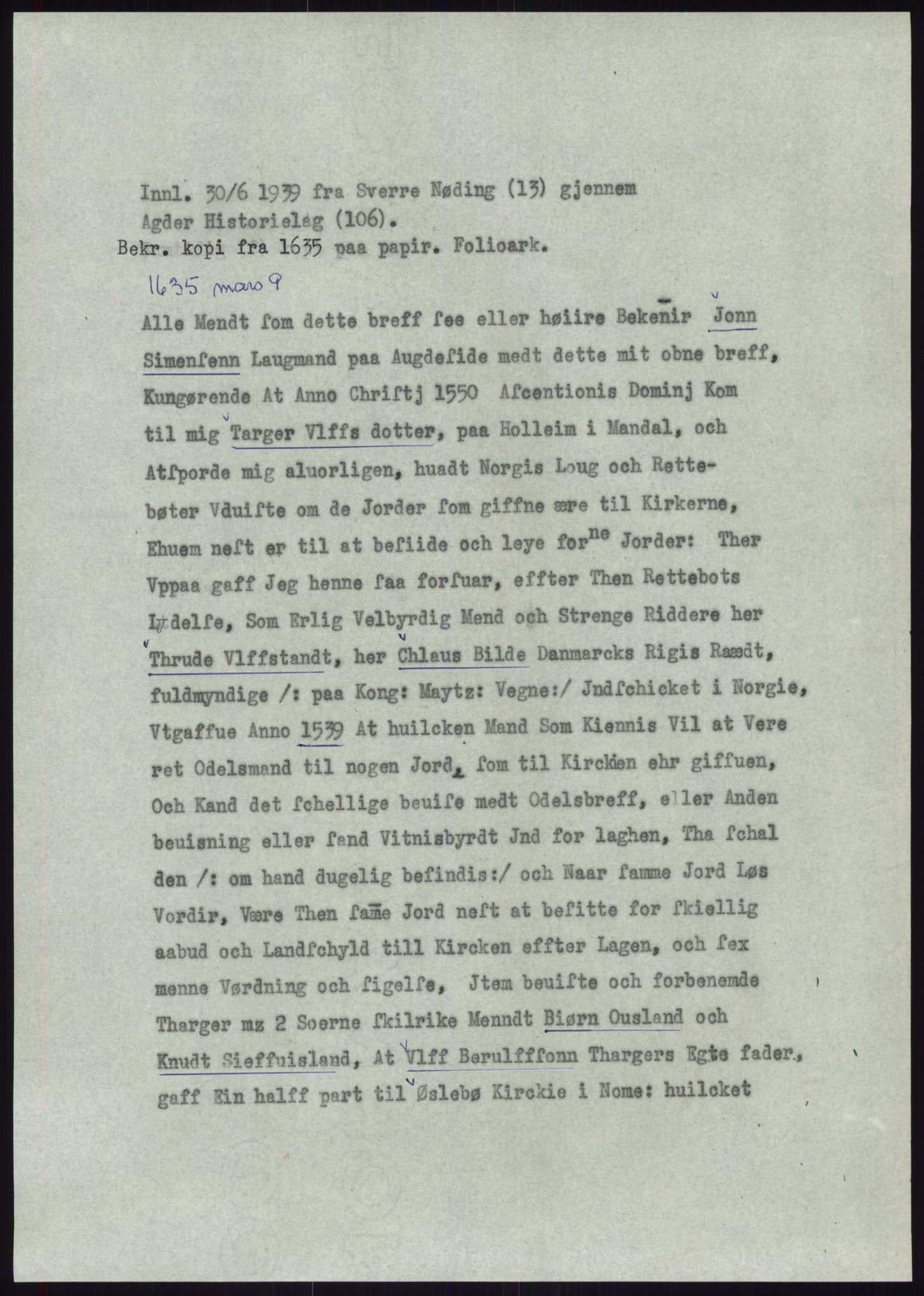Samlinger til kildeutgivelse, Diplomavskriftsamlingen, AV/RA-EA-4053/H/Ha, p. 2138