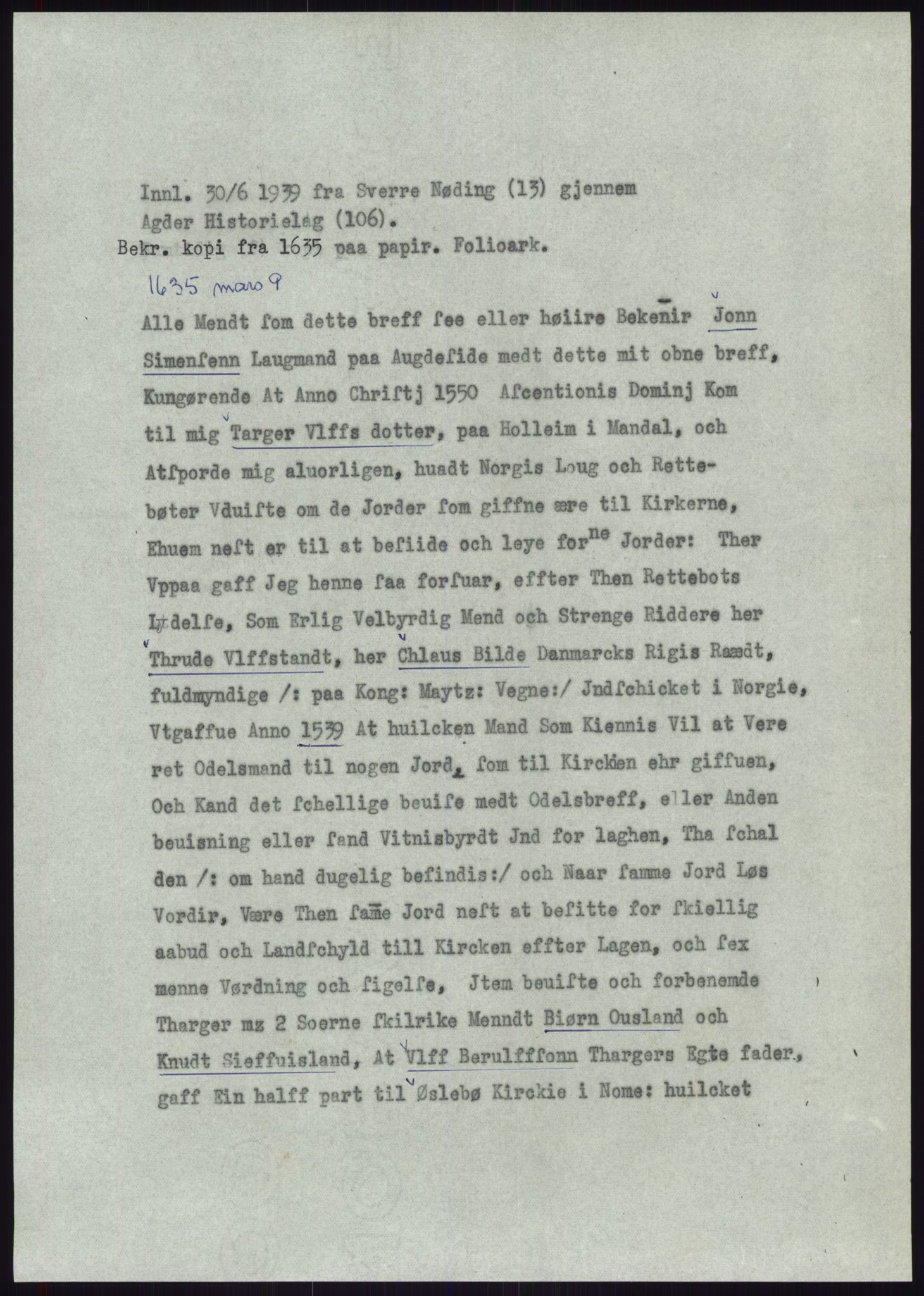 Samlinger til kildeutgivelse, Diplomavskriftsamlingen, RA/EA-4053/H/Ha, p. 2138