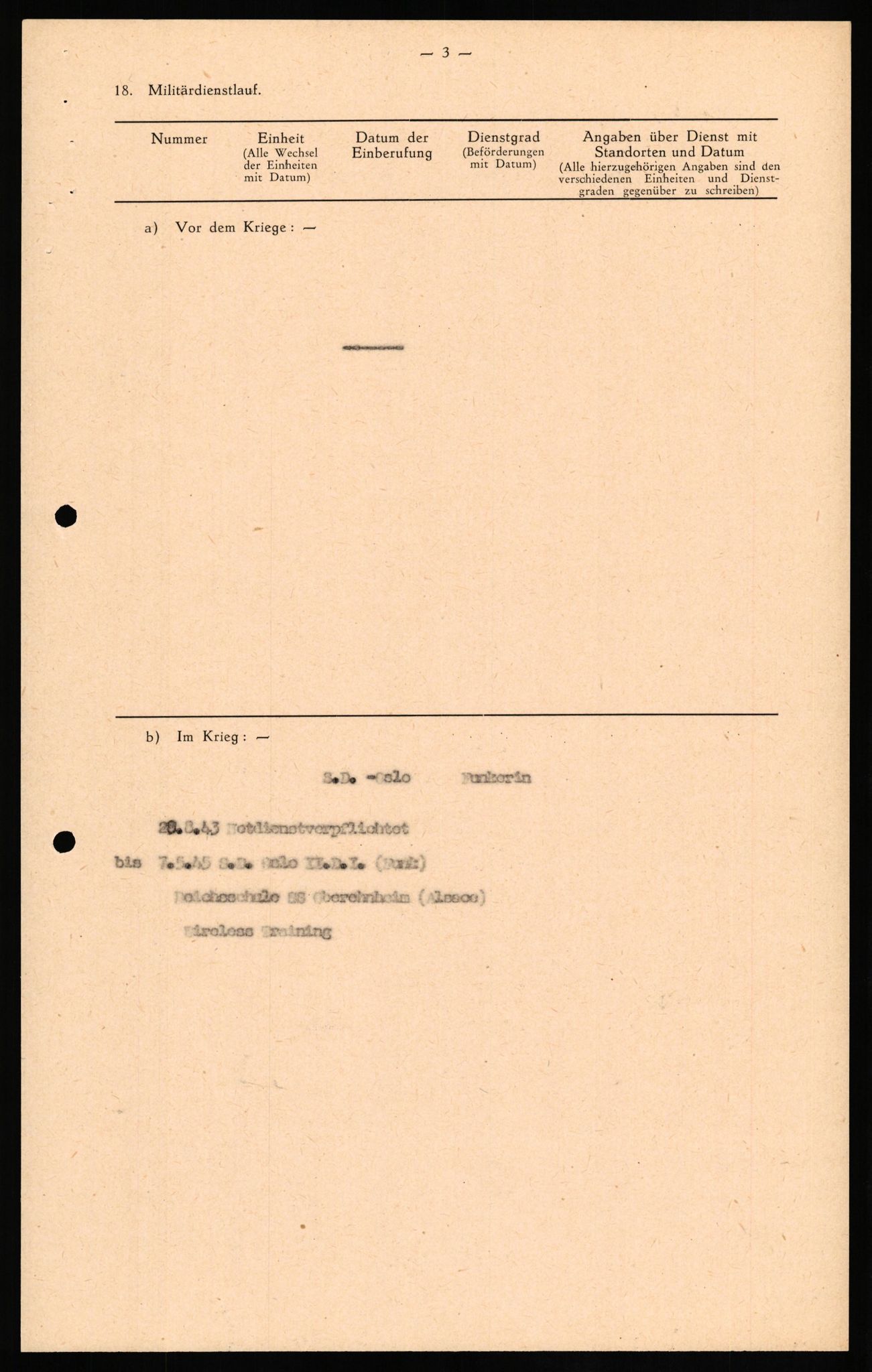 Forsvaret, Forsvarets overkommando II, RA/RAFA-3915/D/Db/L0020: CI Questionaires. Tyske okkupasjonsstyrker i Norge. Tyskere., 1945-1946, p. 49