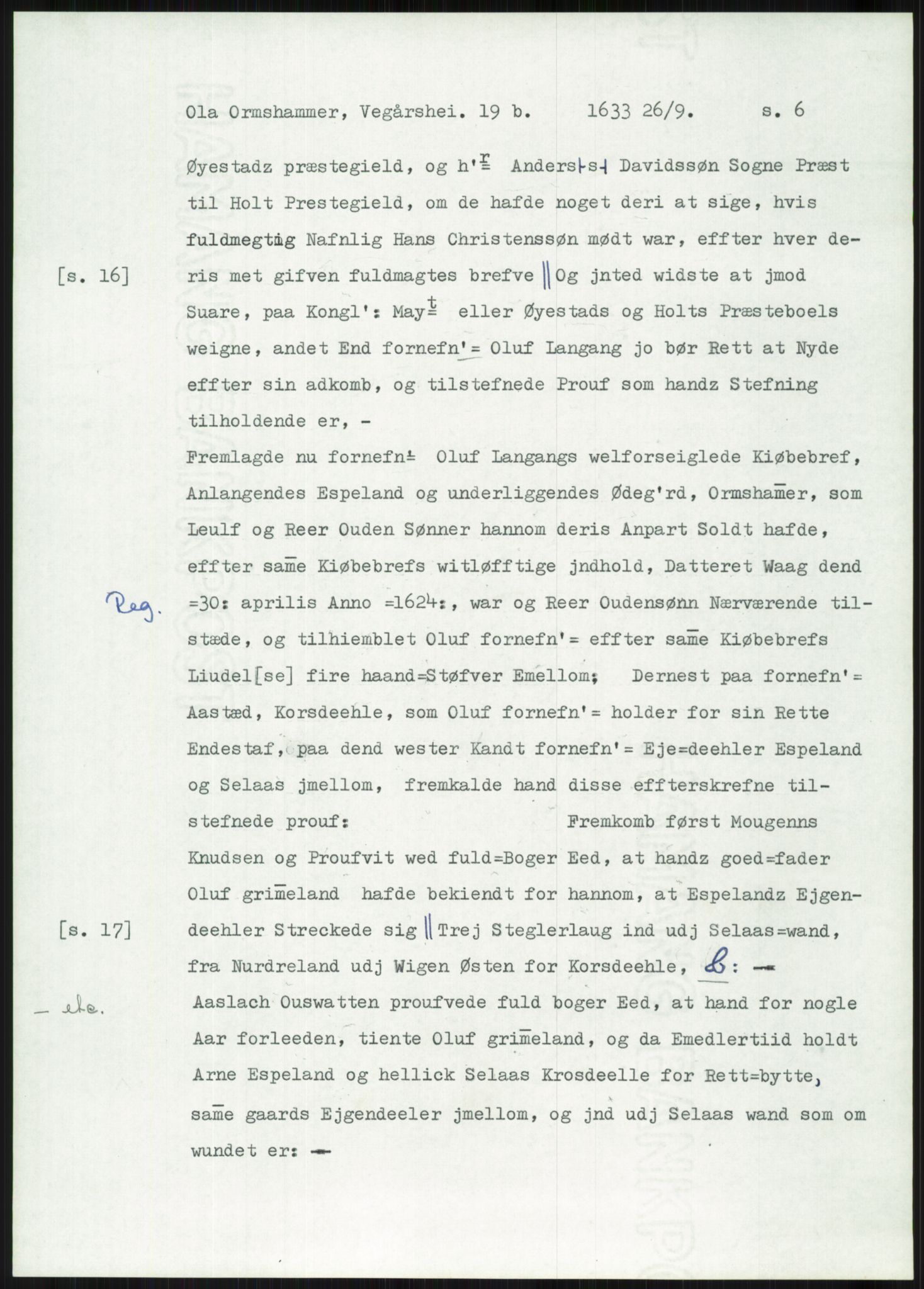 Samlinger til kildeutgivelse, Diplomavskriftsamlingen, AV/RA-EA-4053/H/Ha, p. 3522