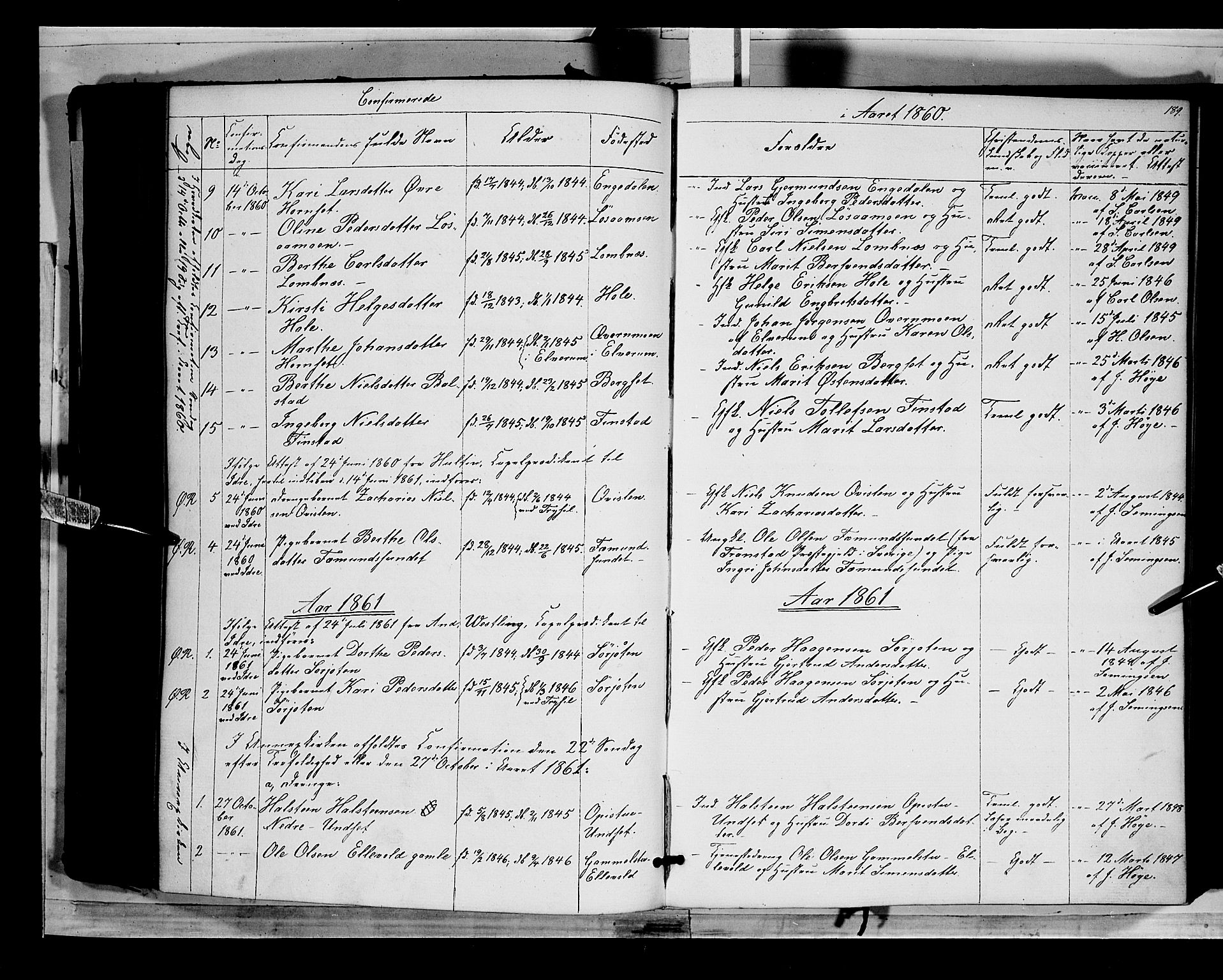 Rendalen prestekontor, AV/SAH-PREST-054/H/Ha/Haa/L0005: Parish register (official) no. 5, 1853-1866, p. 189