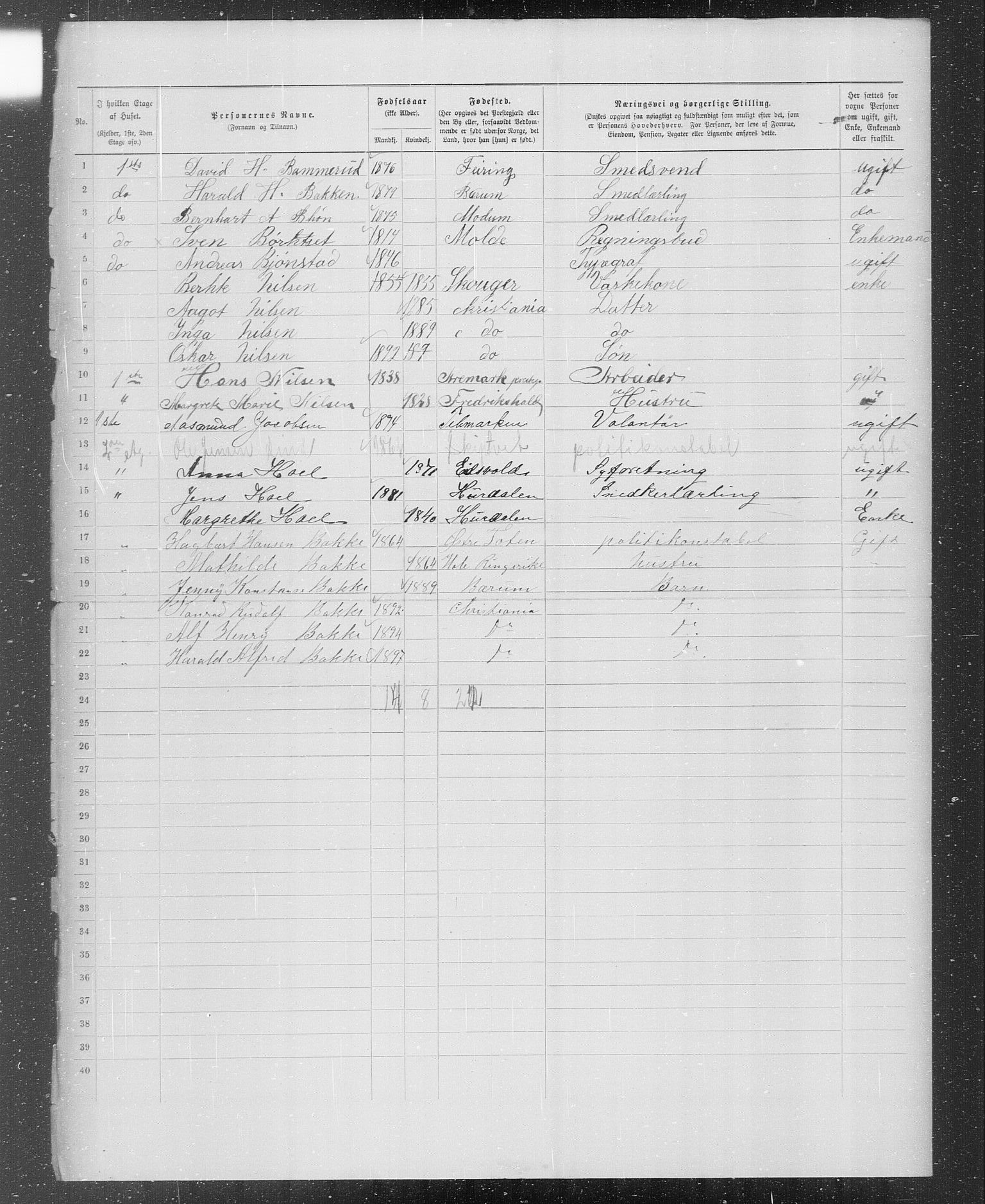 OBA, Municipal Census 1899 for Kristiania, 1899, p. 452