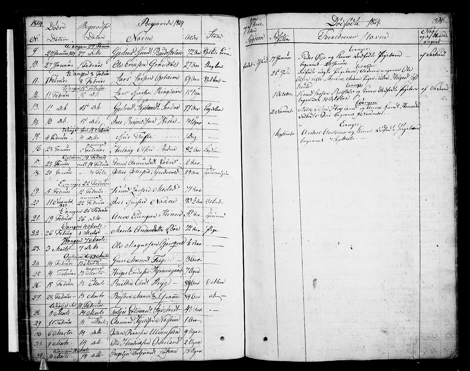 Voss sokneprestembete, AV/SAB-A-79001/H/Haa: Parish register (official) no. A 12, 1823-1837, p. 315