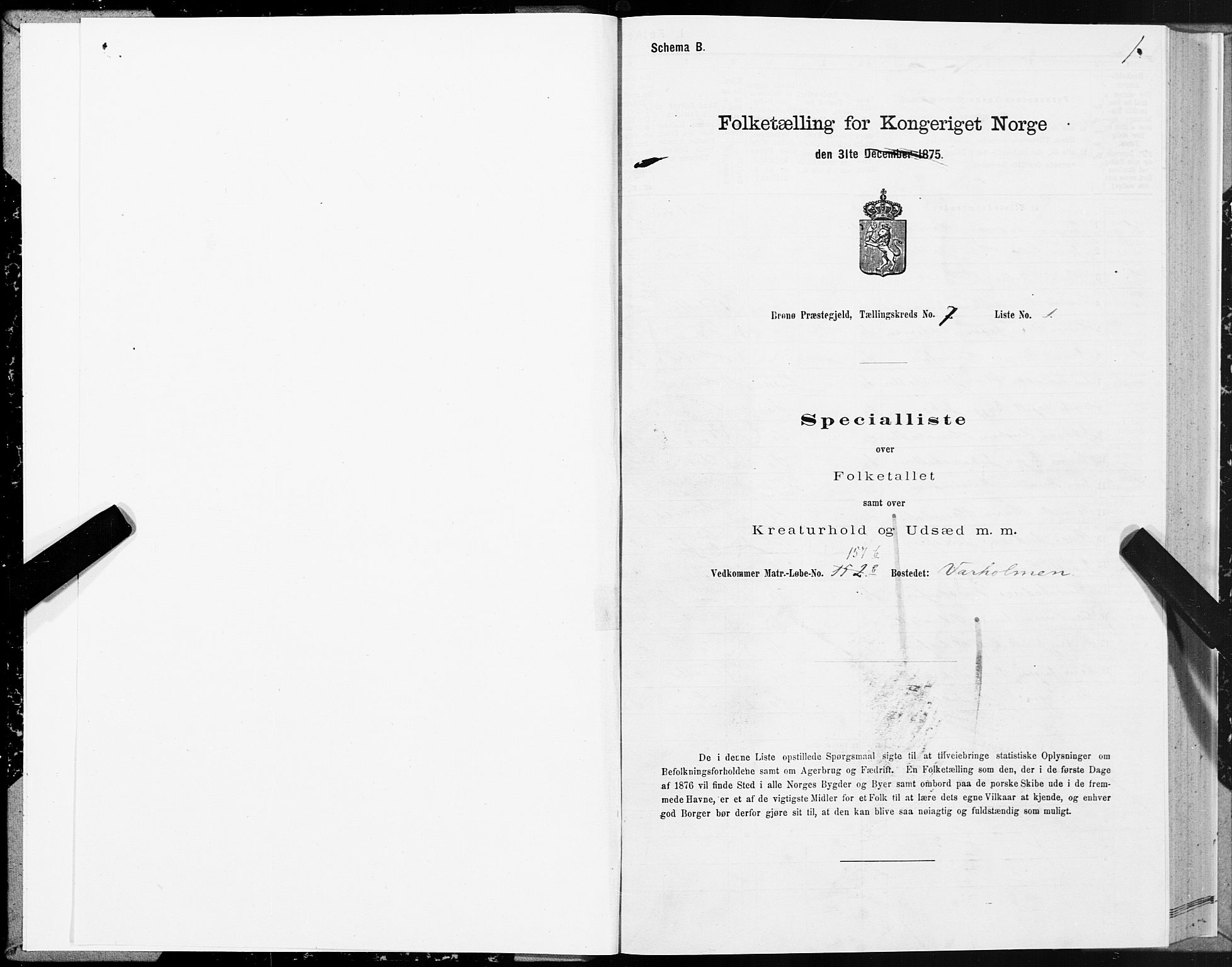 SAT, 1875 census for 1814P Brønnøy, 1875, p. 4001