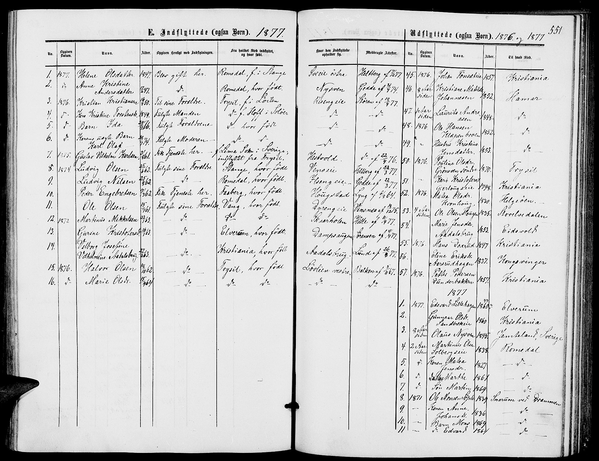 Løten prestekontor, SAH/PREST-022/L/La/L0004: Parish register (copy) no. 4, 1863-1877, p. 551